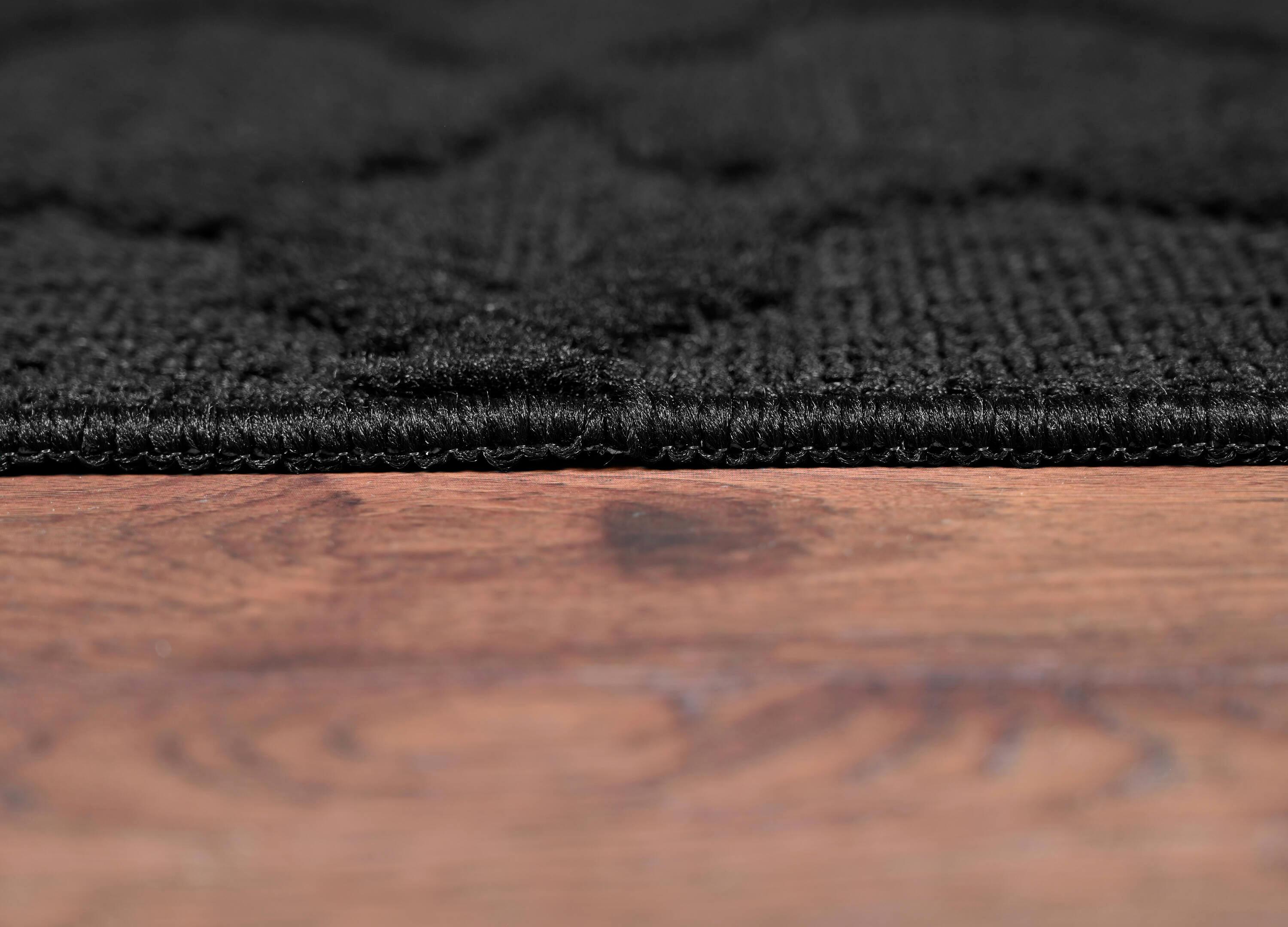 Garland Rug Sparta Indoor Rug Set, 3 Piece Set (2'x5',3'x4', 5'x7') Black