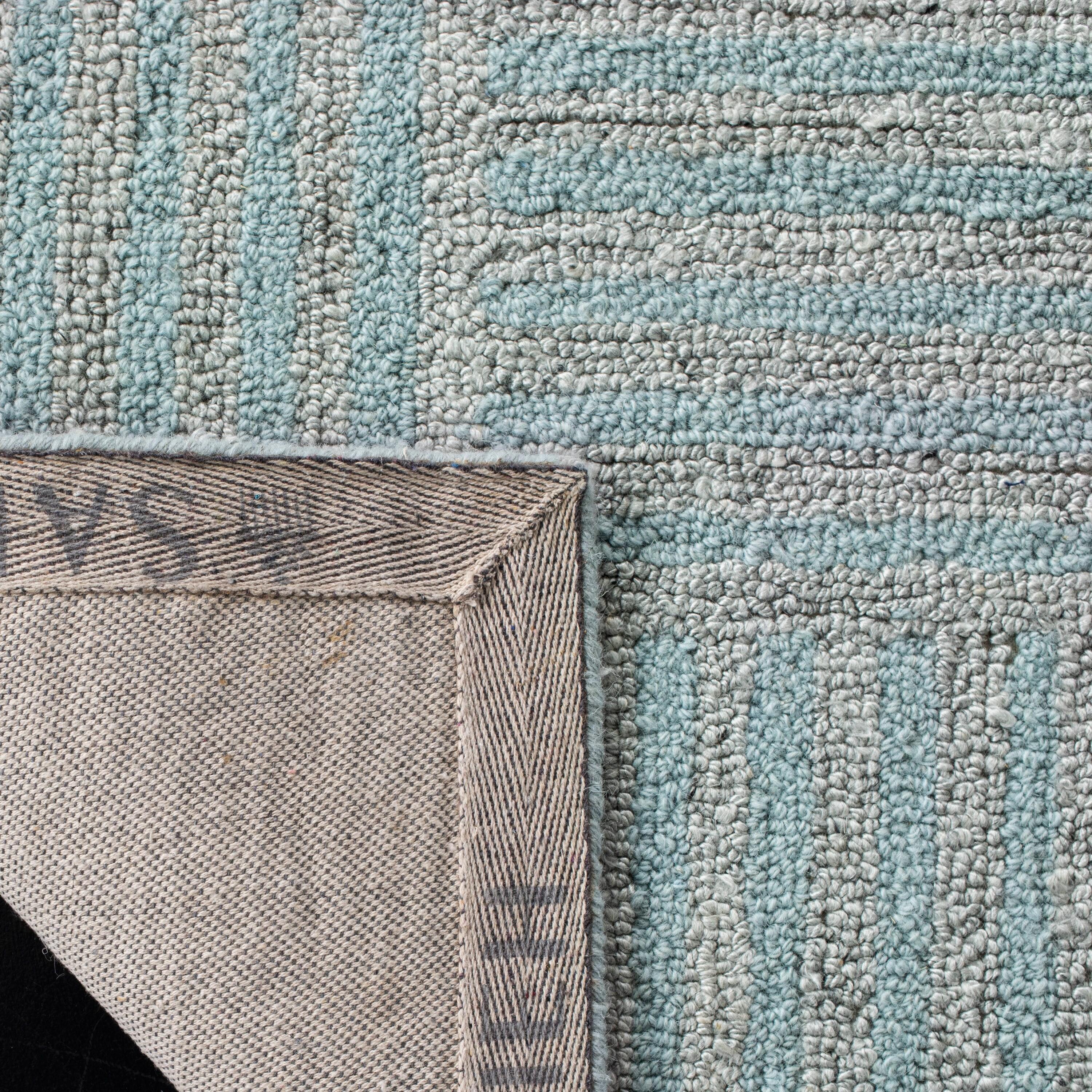 Abstract ABT602 Handmade Indoor Runner - Blue/Grey - 2'-3"x8' - Safavieh