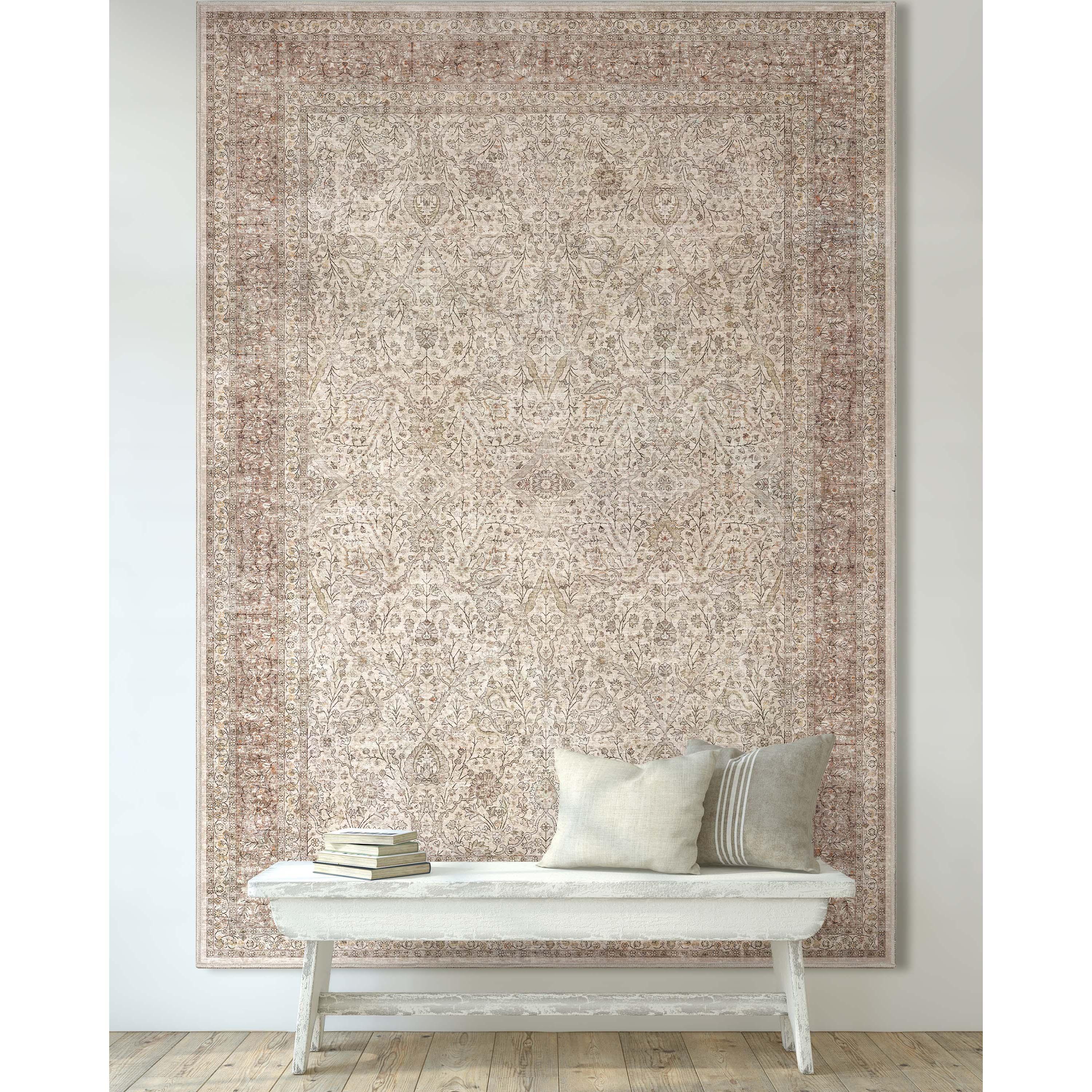 Well Woven Isolde Flatweave Vintage Oriental 5'3" x 7'3" Area Rug Beige
