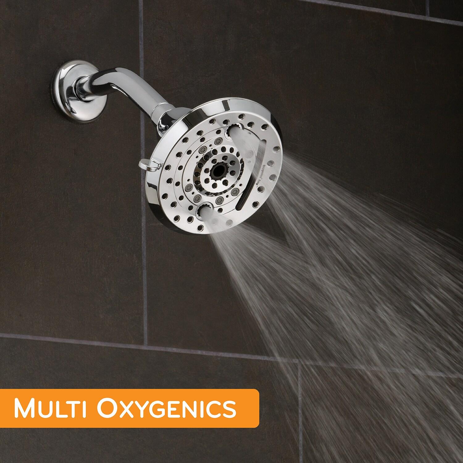 Oxygenics Amp Chrome Fixed Shower Head 1.8-GPM (6.8-LPM)