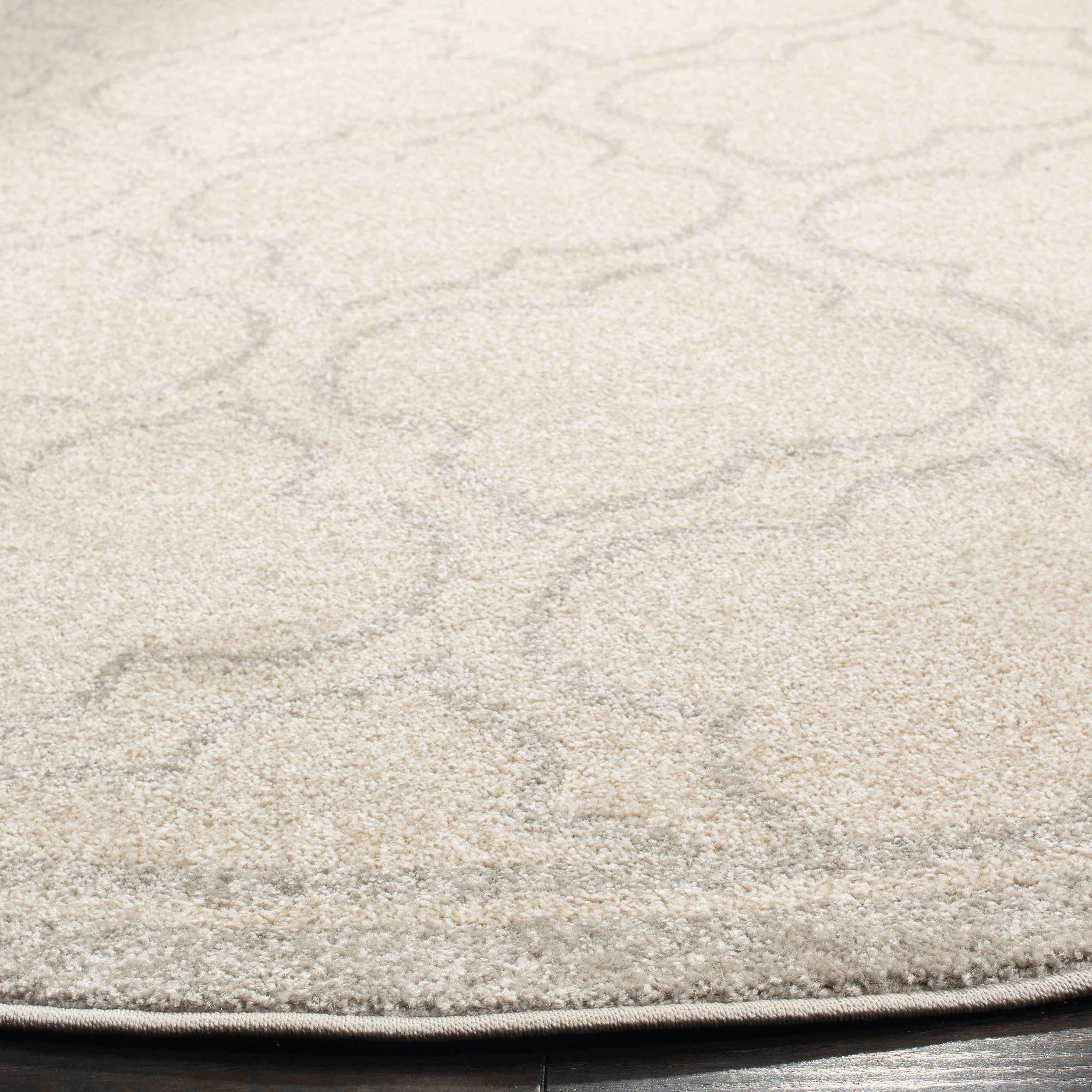 Amherst AMT412 Power Loomed Area Rug - Ivory/Light Grey - 7'x7' - Safavieh.