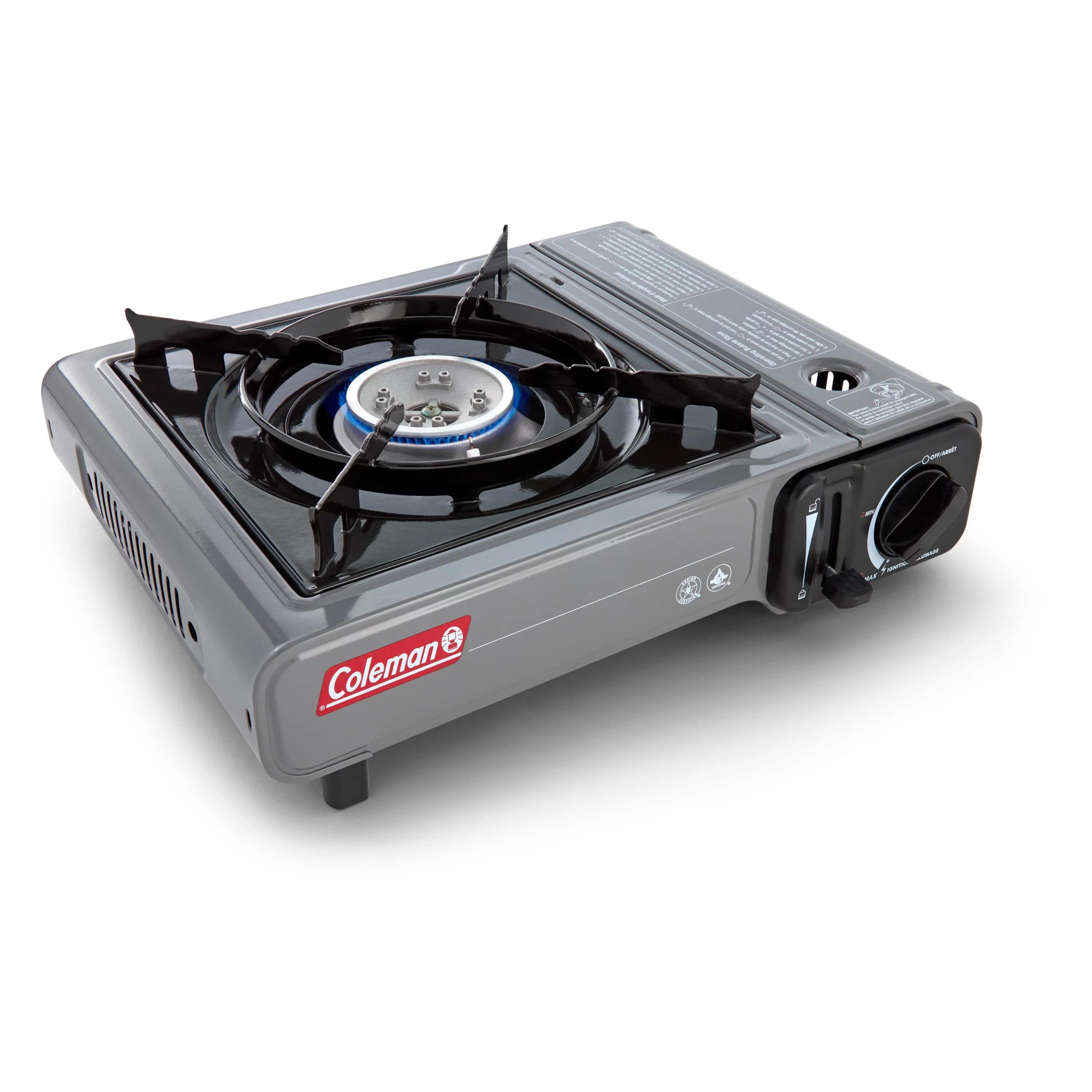 Coleman Tabletop Portable Butane Gas Camping Stove, 1 Burner, Gray