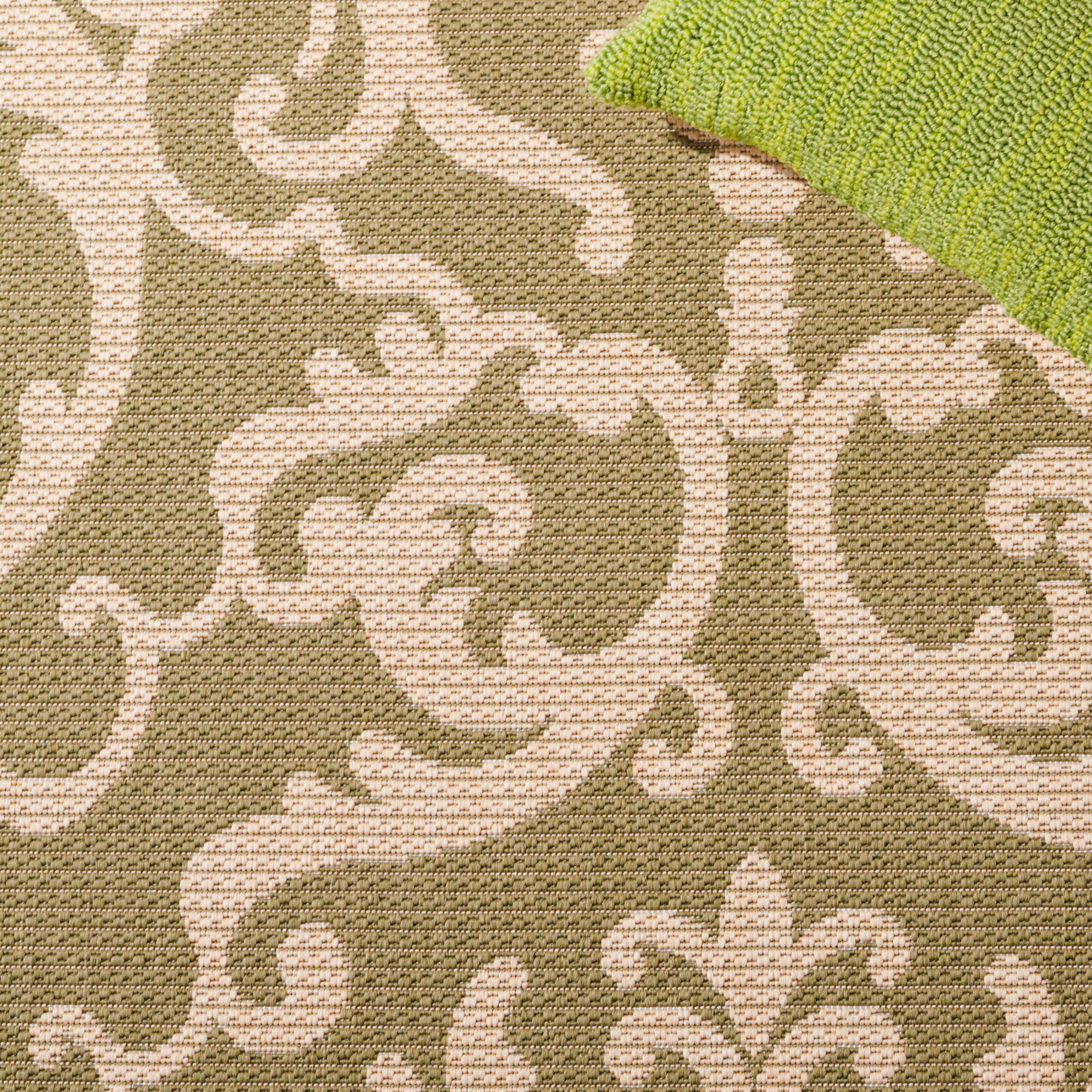 Courtyard CY2663 Power Loomed Indoor/Outdoor Area Rug - Olive/Natural - 5'3"x7'7" - Safavieh.