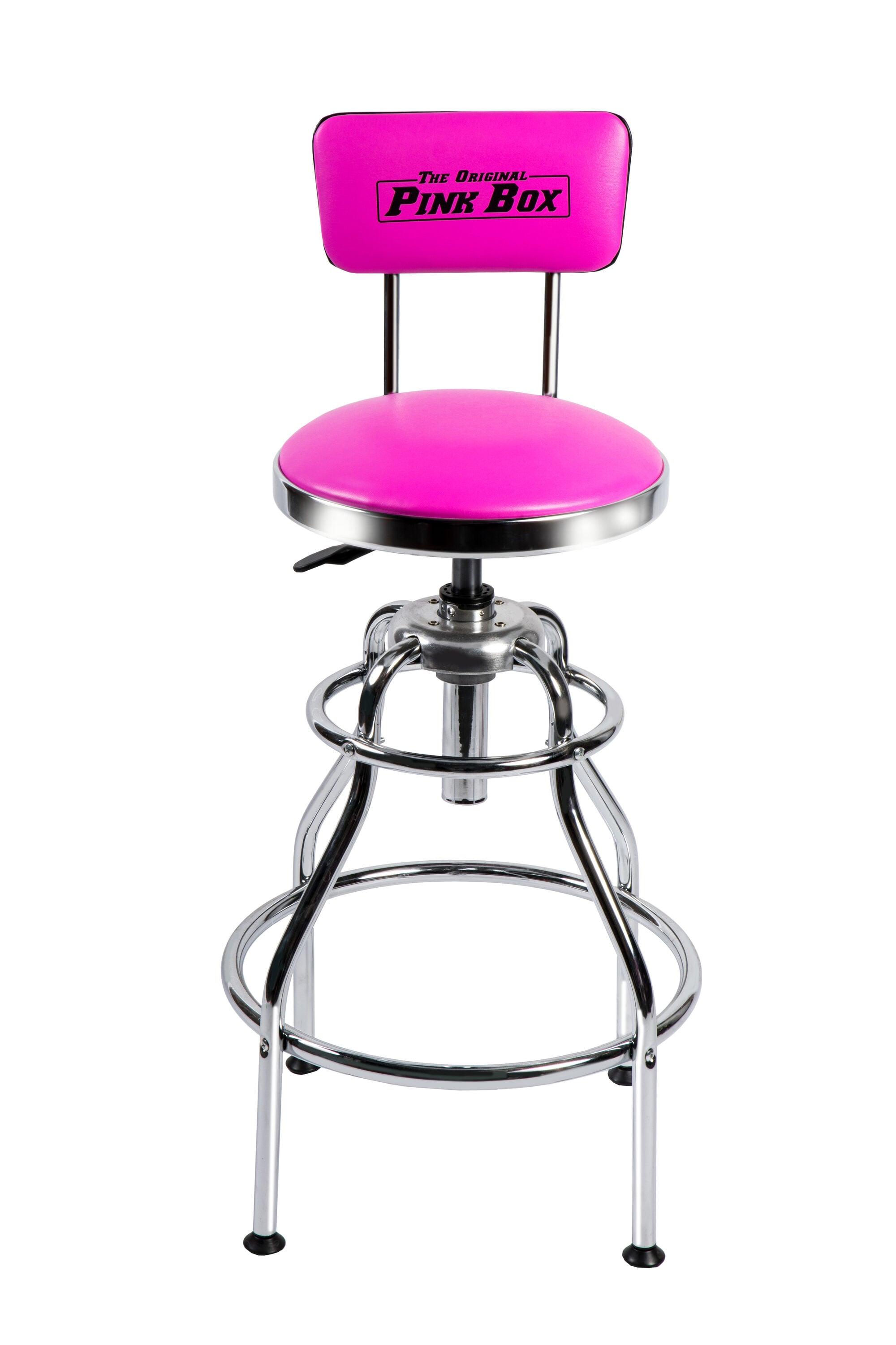 The Original Pink Box Swivel Upholstered Adjustable Height Counter Stool with Metal Frame
