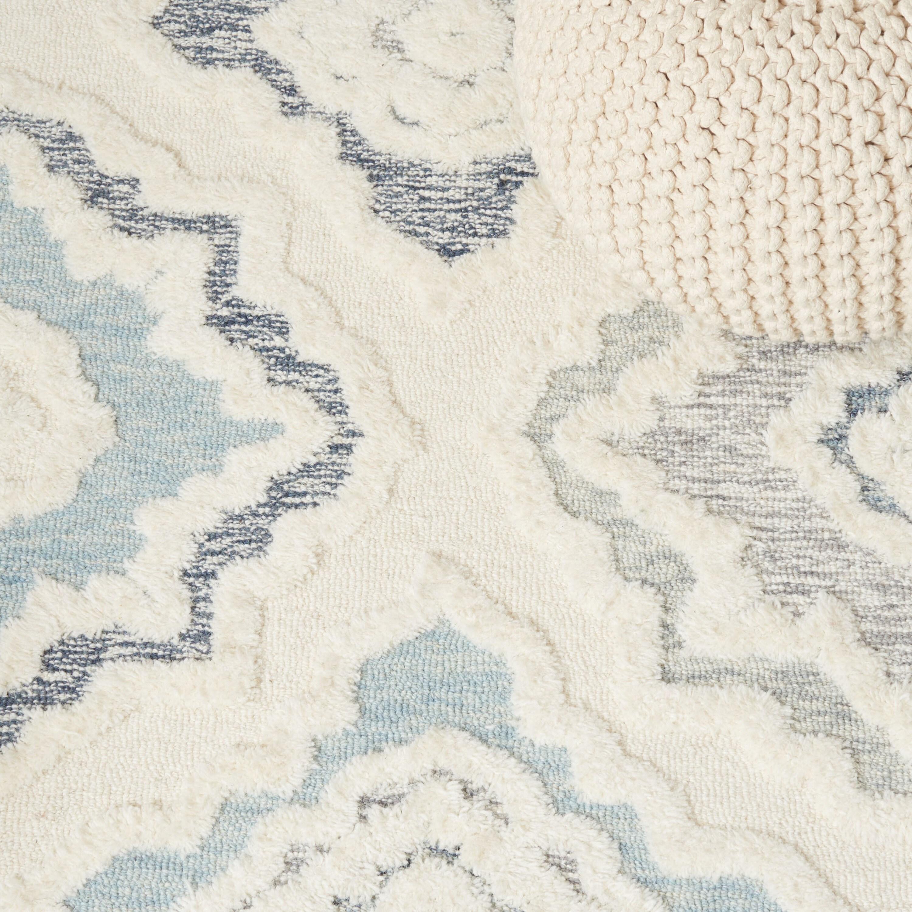 Metro MET111 Hand Tufted Indoor Area Rug - Ivory/Light Blue - 8'x10' - Safavieh