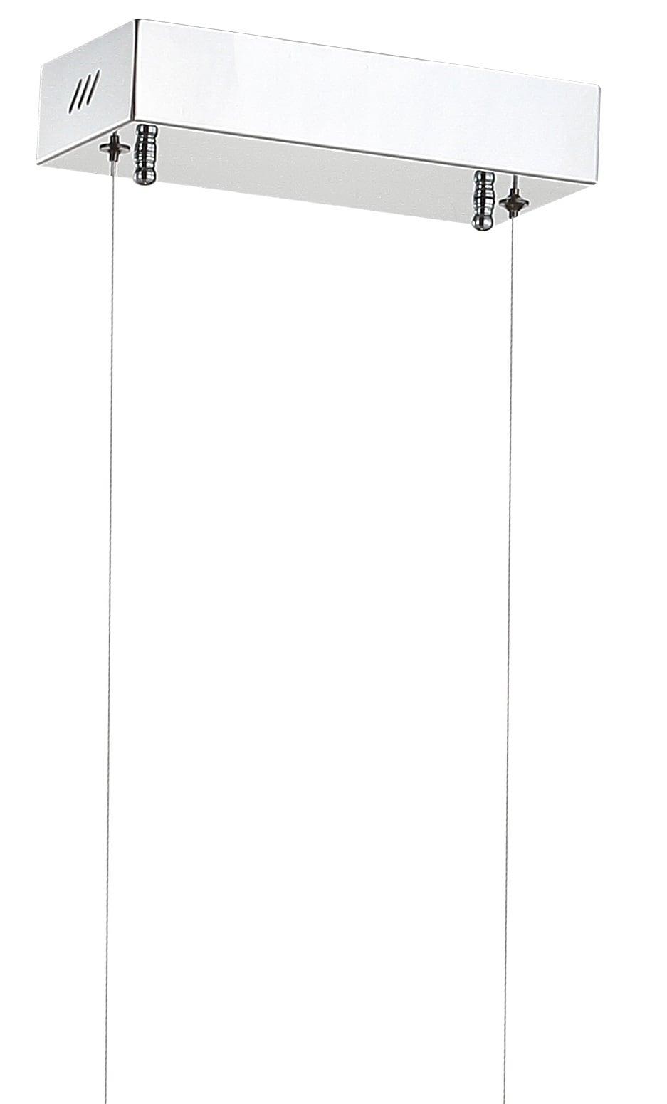 Ned 39" Dimmable Adjustable Integrated LED Metal Linear Pendant, Chrome