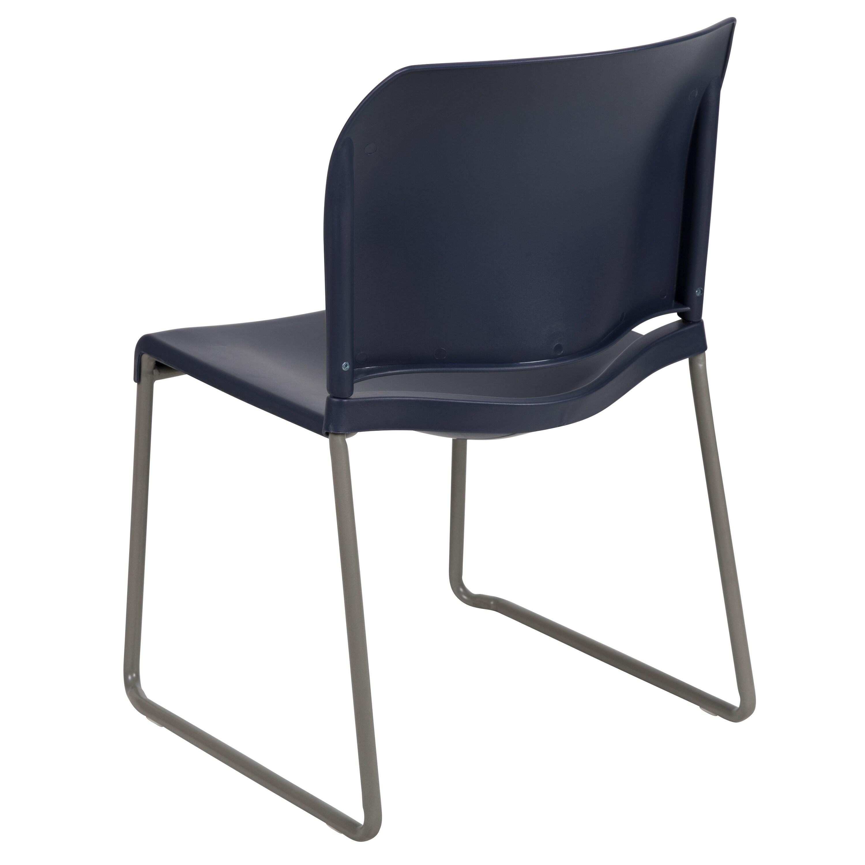 Flash Furniture Brielle Contoured Sled Base Stackable Waiting Room Chairs (Set of 5)