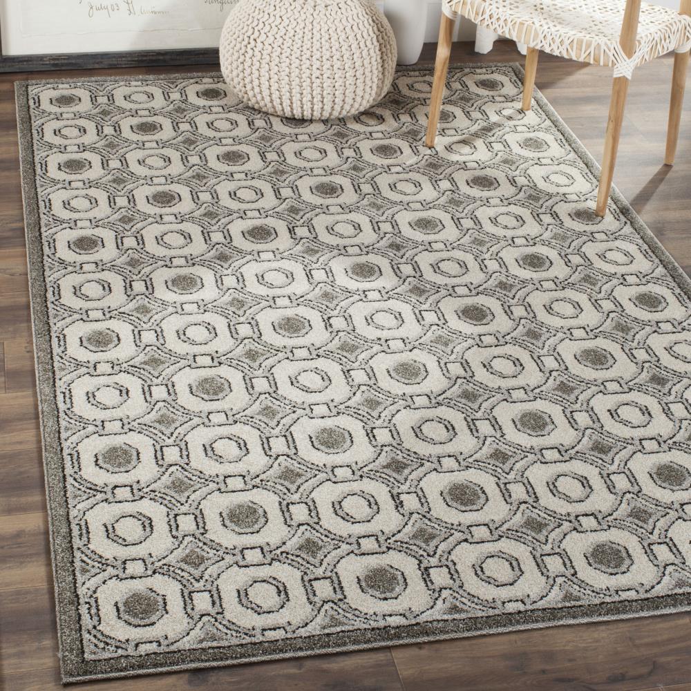 Amherst AMT431 Power Loomed Indoor Area Rug - Ivory/Grey - 4'x6' - Safavieh