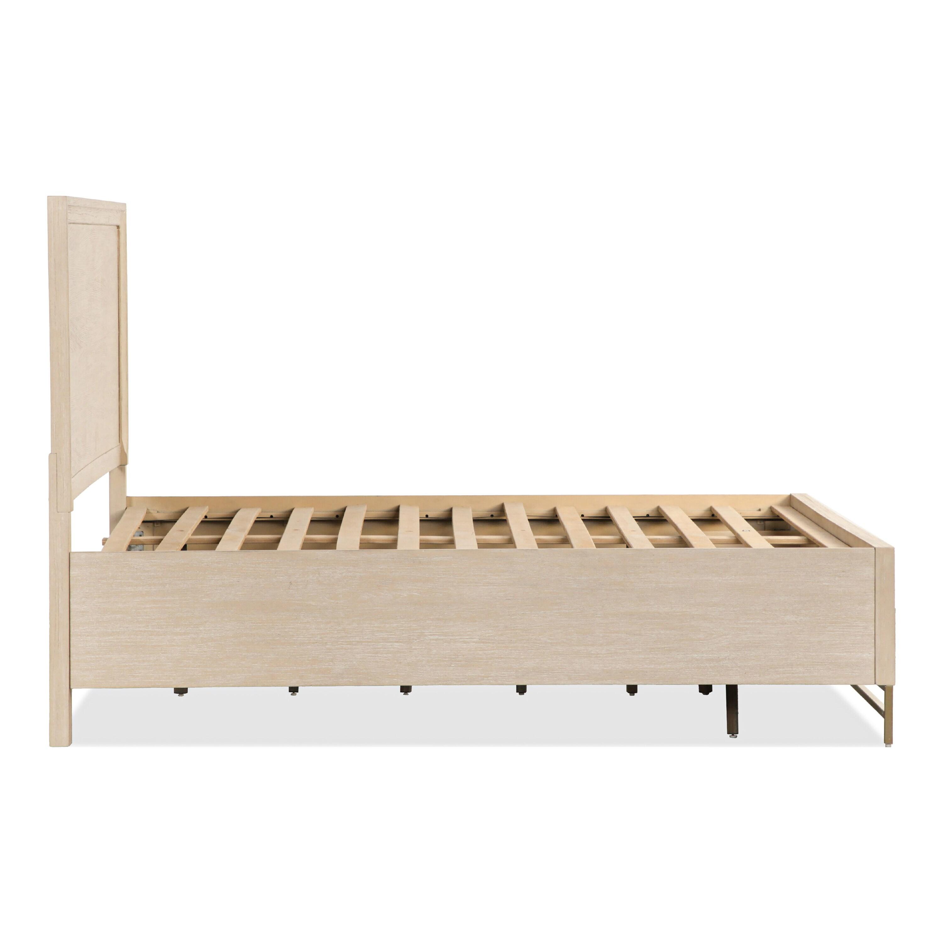 HOMES: Inside + Out 3pc Queen Neovesi Platform Bedroom Set Boho with 2 Nightstands Oak