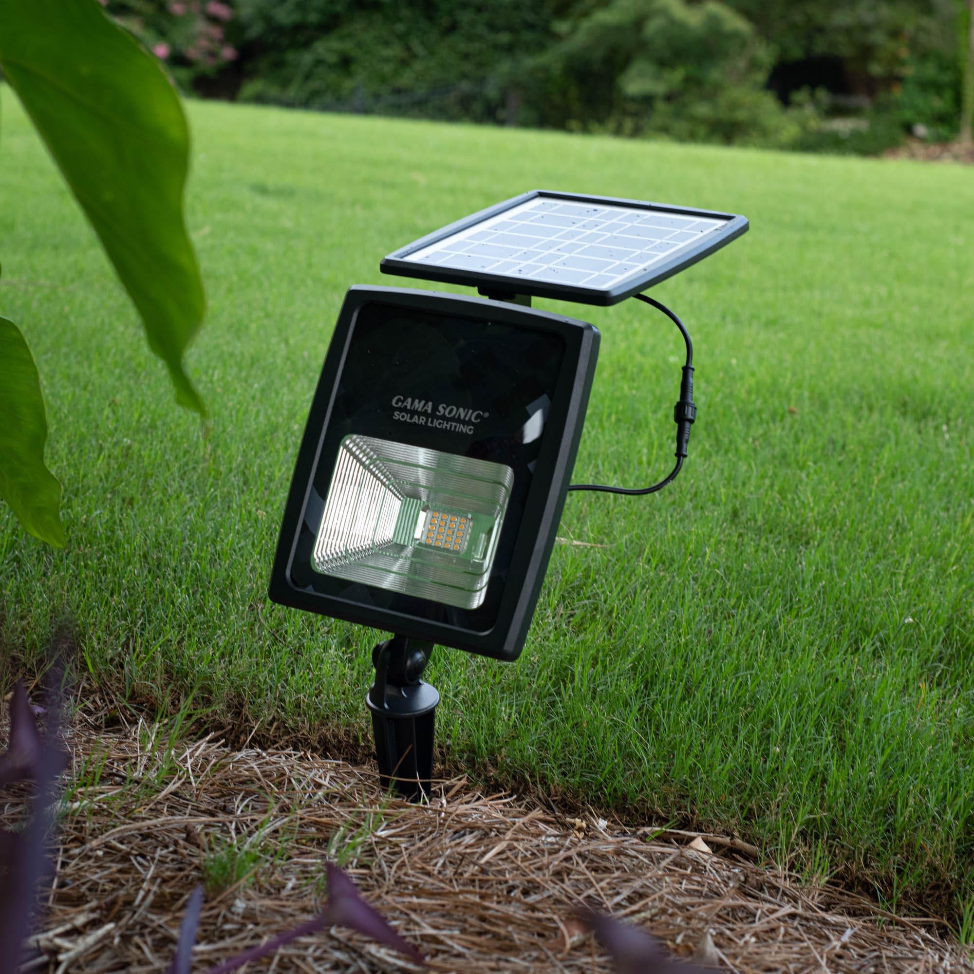 Solar LED Black Outdoor Landscape Flood Spotlight (Set of 2)