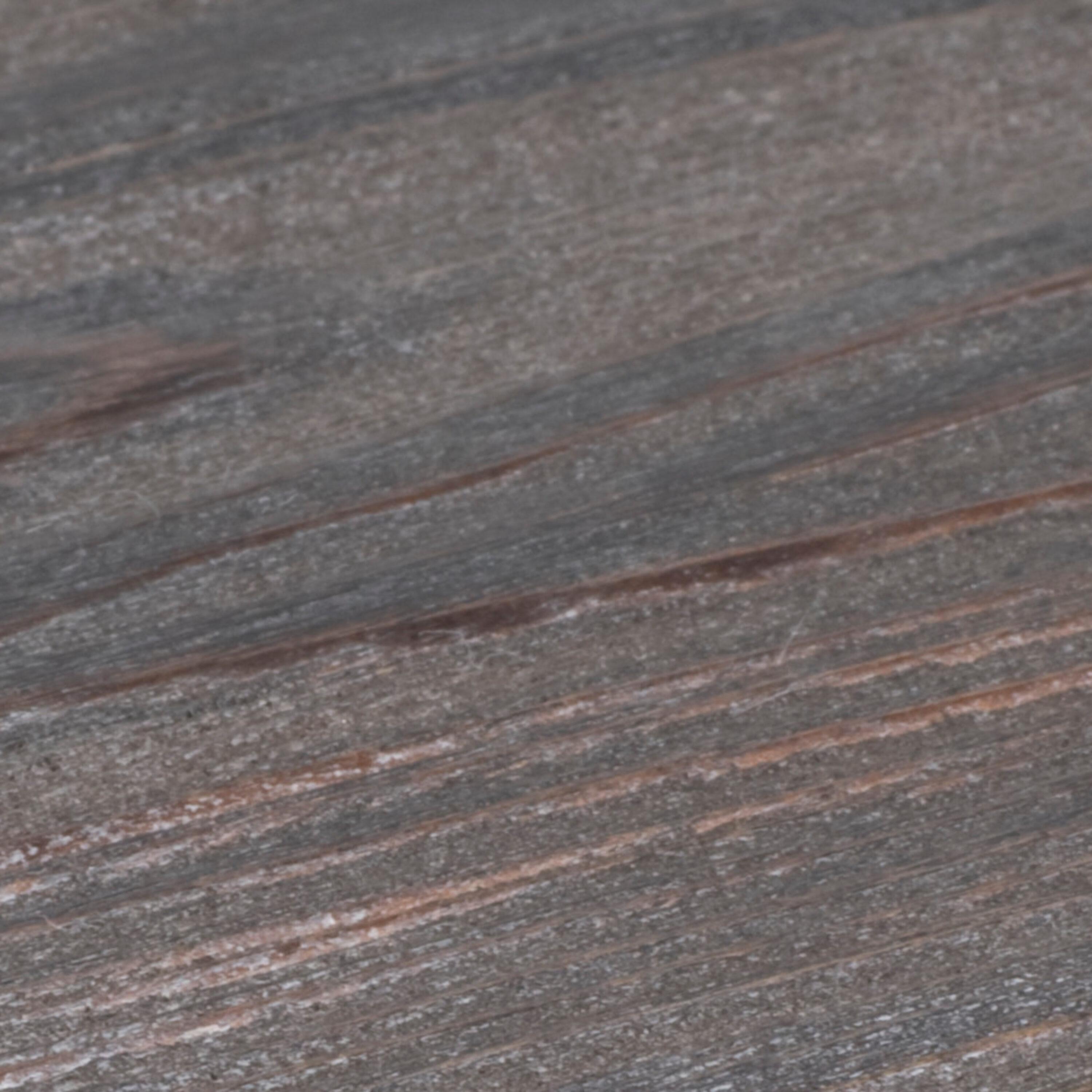 Union Rustic Corneau Wood Minimalistic Dark Brown Console Table with Black Metal Legs