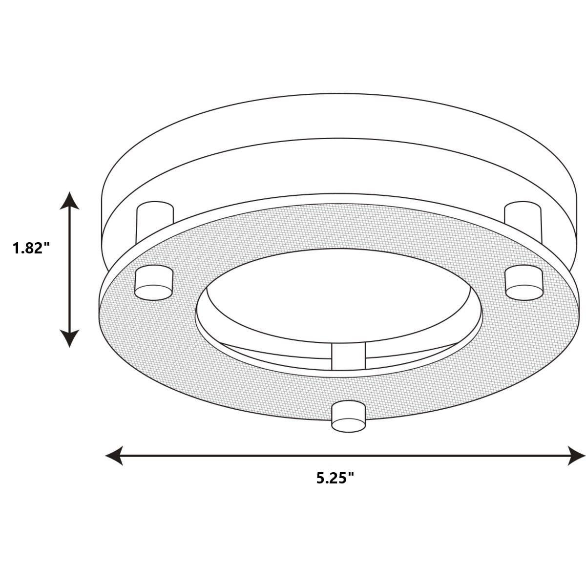 Progress Lighting, P8247 Collection, 1-Light Flush Mount, Brushed Nickel, Steel, Shade Included