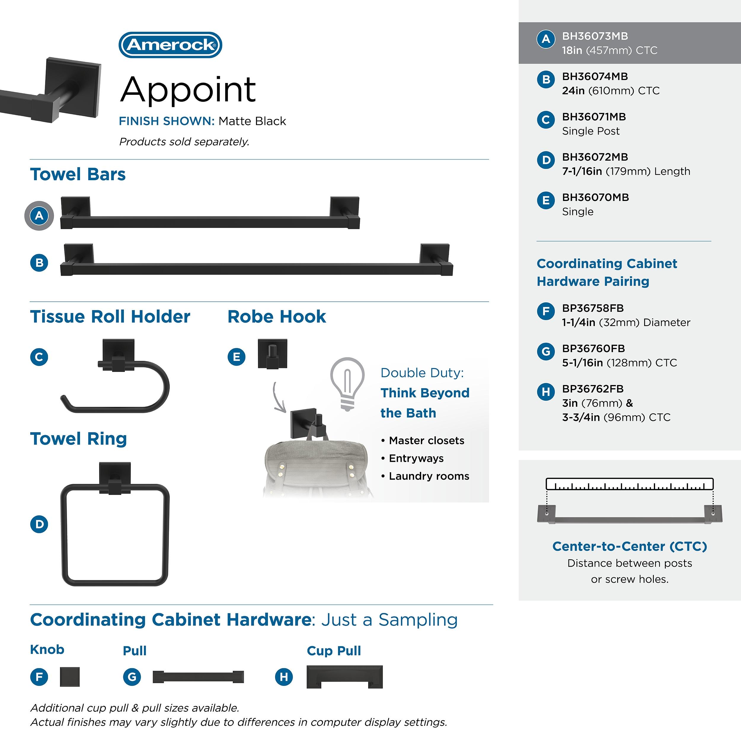 Appoint 19.87" Wall Mounted Towel Bar