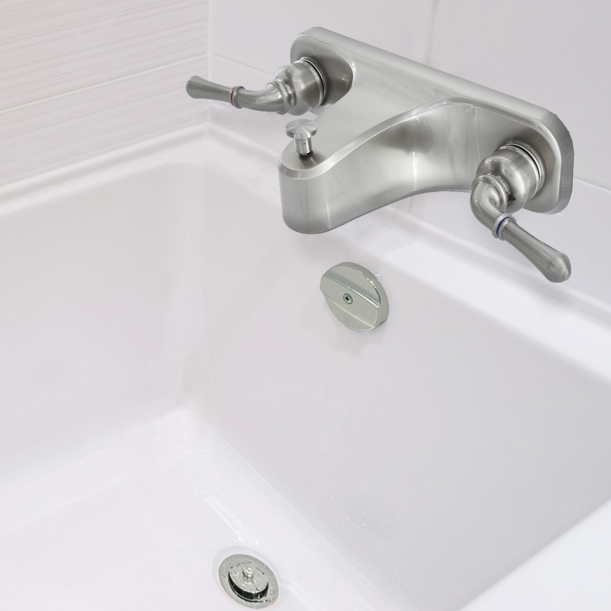 DANCO Lever-Style Mobile Home Center-Set Tub/Shower Faucet, Brushed Nickel, 8-Inches (10883X)