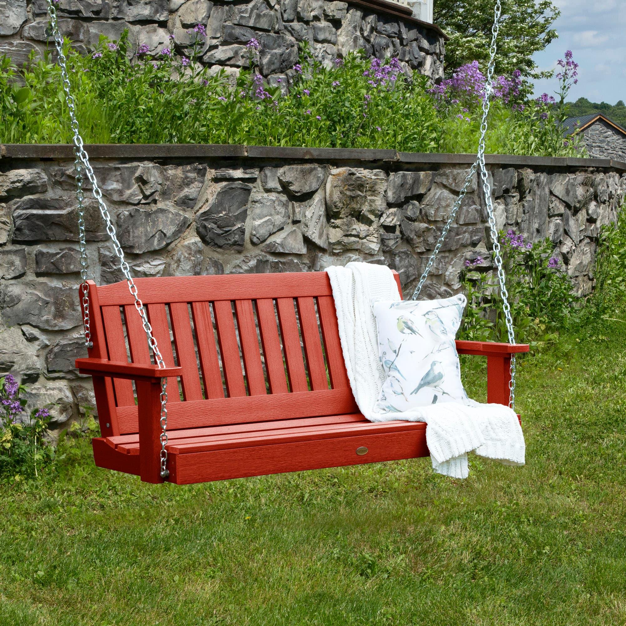 Highwood 4ft Lehigh Porch Swing - Outdoor, Eco-friendly, Synthetic Wood