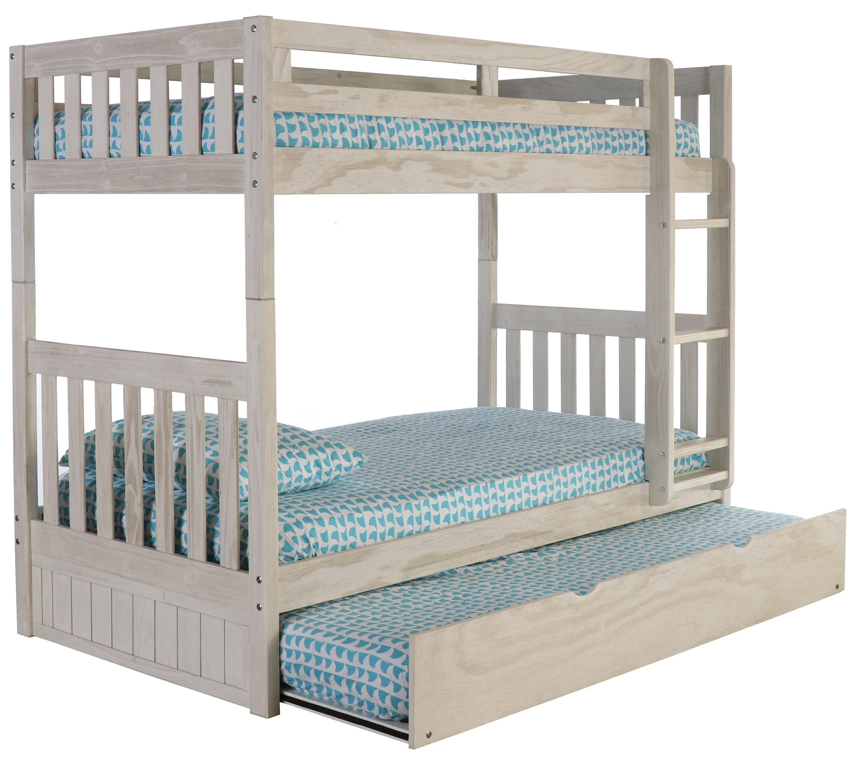 American Furniture Classics Solid Pine Twin/Twin Bunk Bed with Twin Trundle