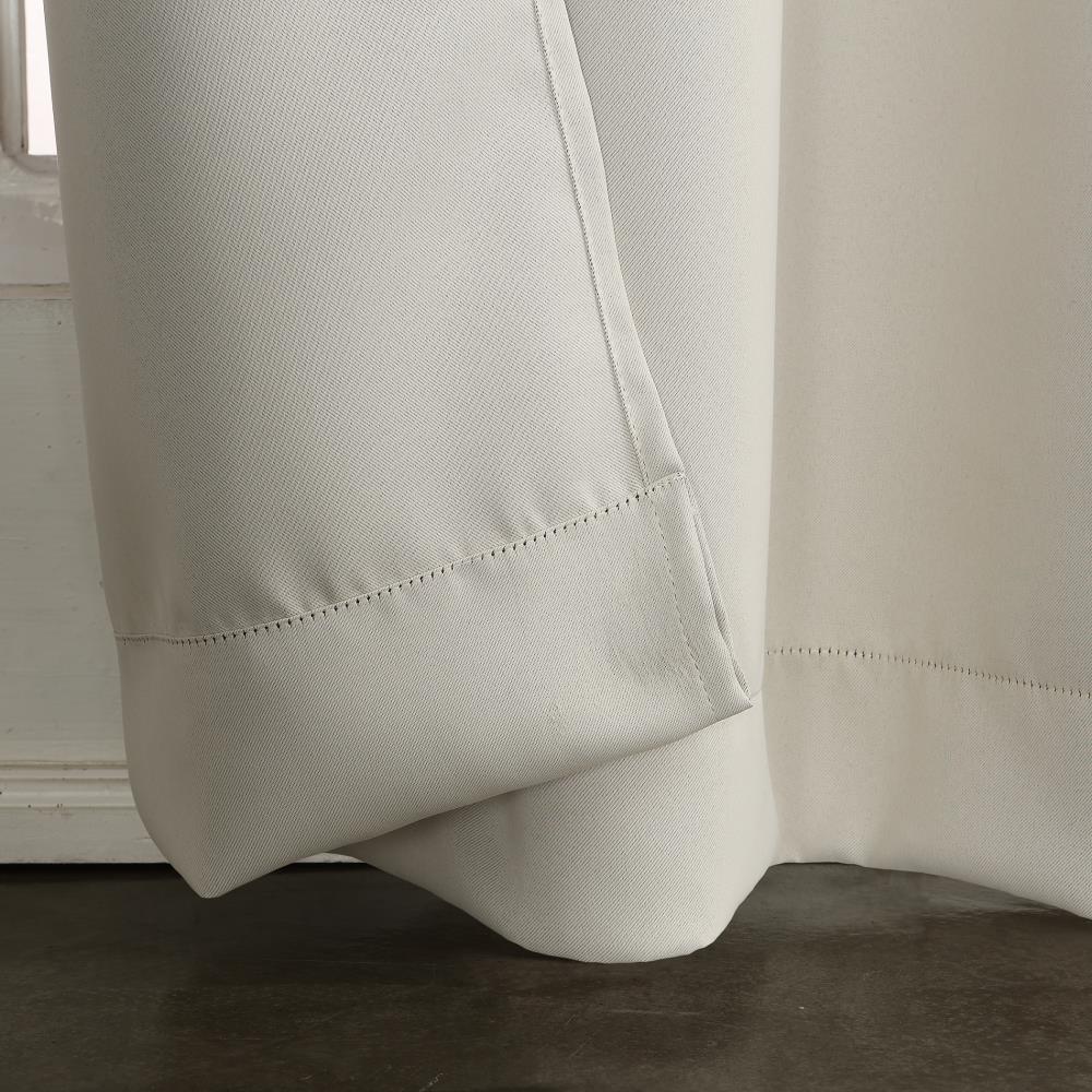 40"x108" Sun Zero Blackout Kenneth Energy Saving Grommet Curtain Panel Pearl: Modern Thermal Insulated Noise Reduction