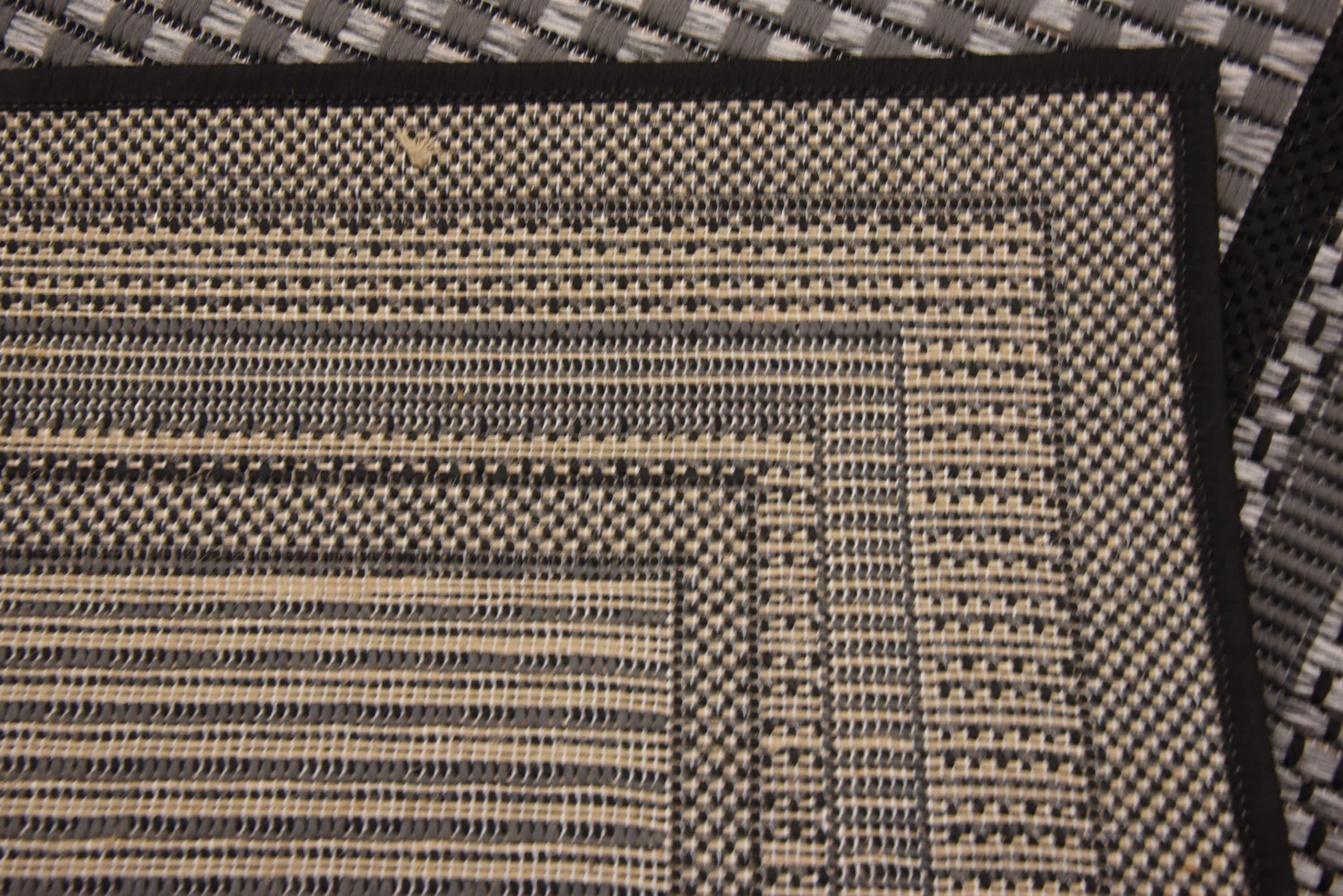 Unique Loom Outdoor Border Collection Area Rug - Multi Border (2' 2" x 3' Rectangle Gray/Black)