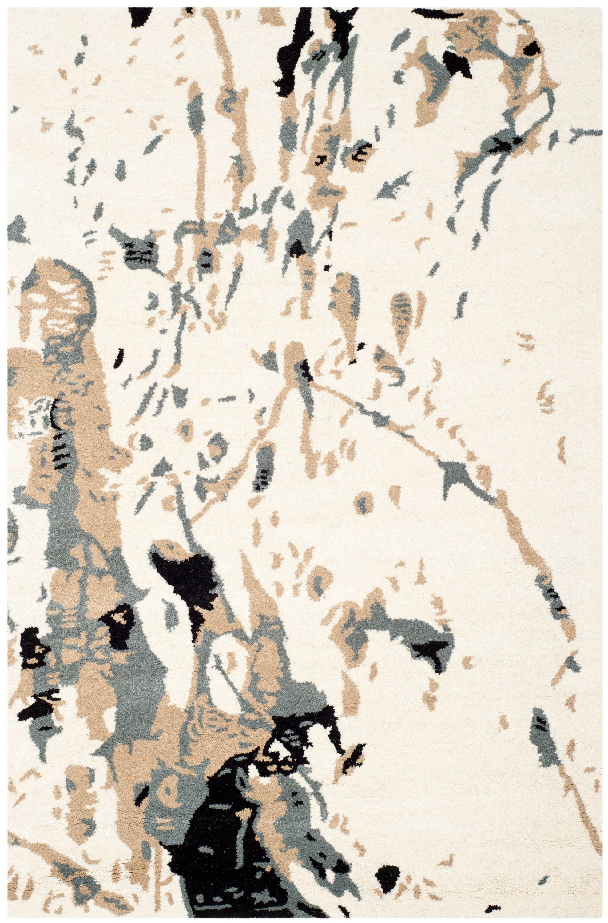 Bella BEL117 Hand Tufted Accent Rug - Ivory/Grey - 3'x5' - Safavieh.