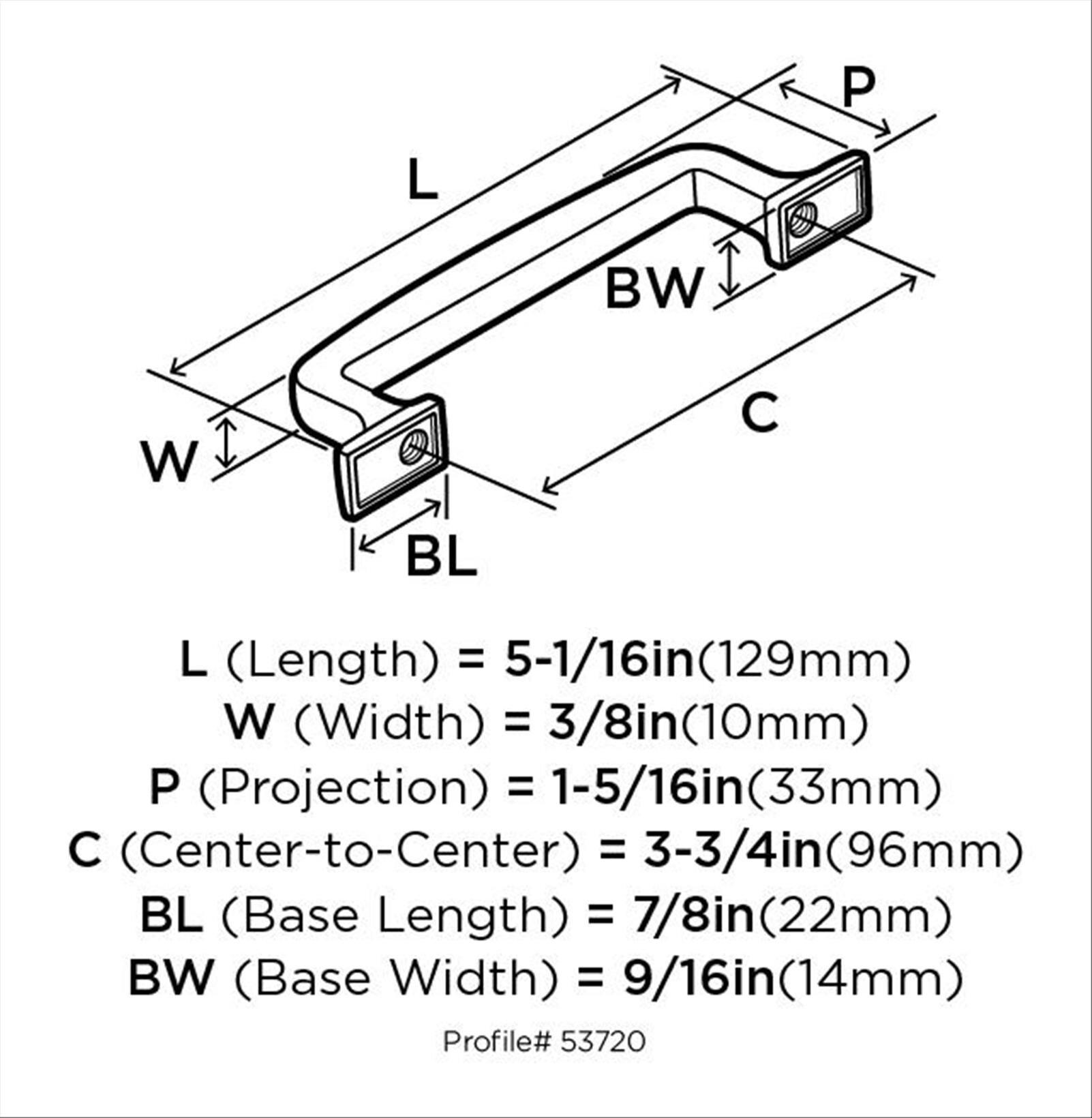 Amerock Westerly 3-3/4 inch (96mm) Center-to-Center Black Bronze Cabinet Pull