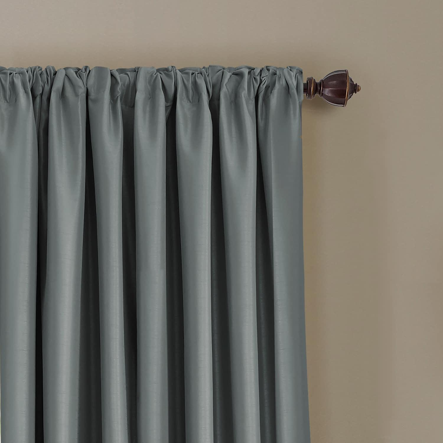 All Seasons Single Blackout Window Curtain Panel - 52" x 84" - Dusty Blue - Elrene Home Fashions