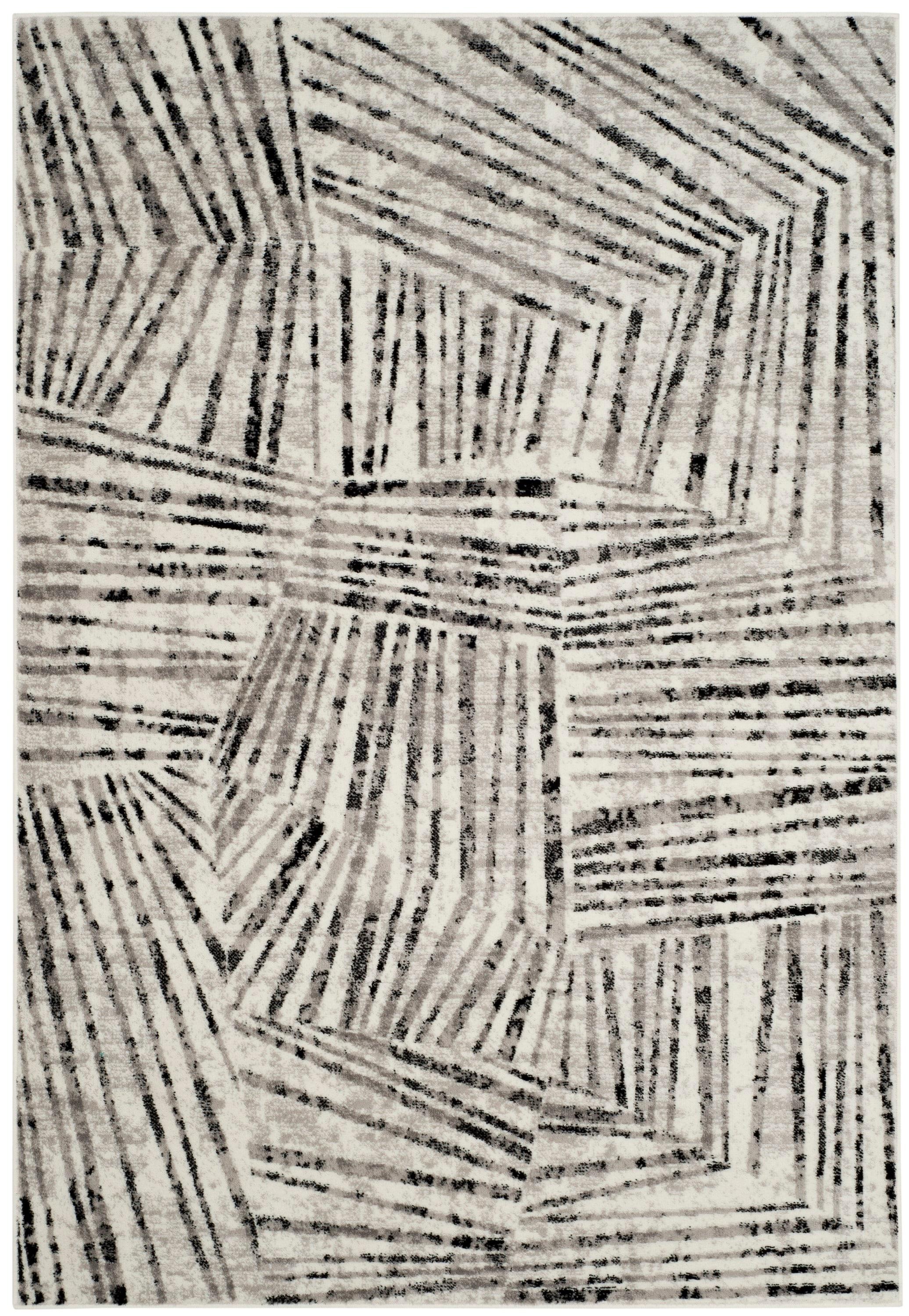Skyler SKY191 Power Loomed Indoor Area Rug - Grey/Ivory - 5'1"x7'6" - Safavieh