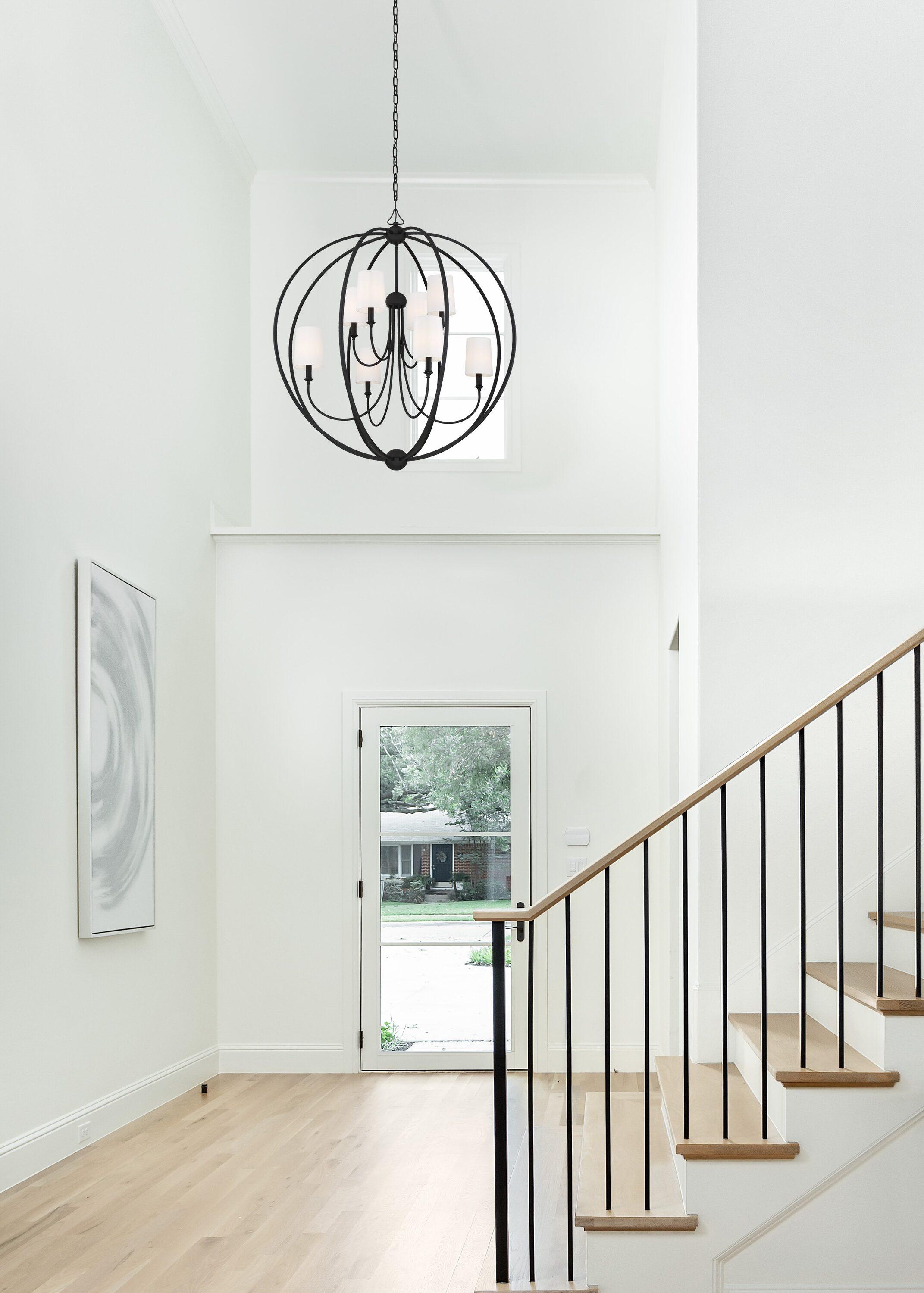Crystorama Lighting Sylvan 8 - Light Chandelier in  Black Forged