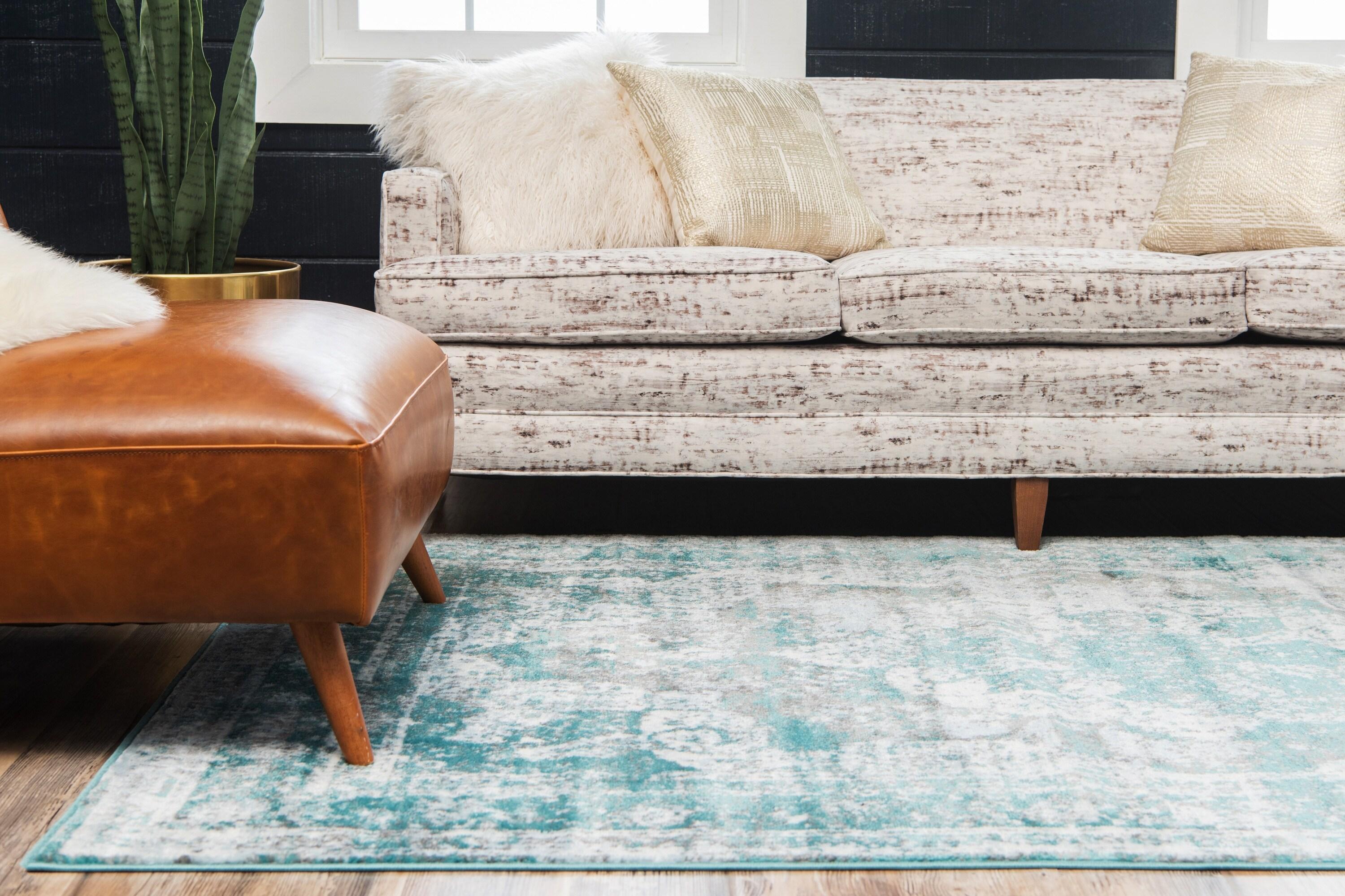 Unique Loom 8' 0 x 11' 0 Sofia Salle Garnier Turquoise Area Rug