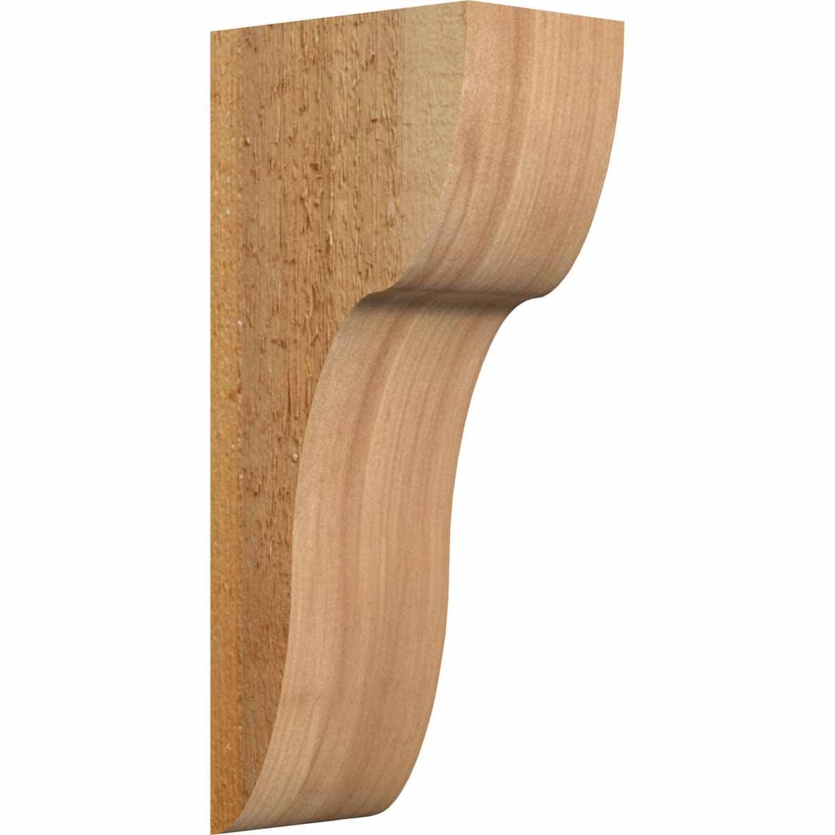 4"W x 6"D x 14"H Carmel Rough Sawn Corbel, Western Red Cedar