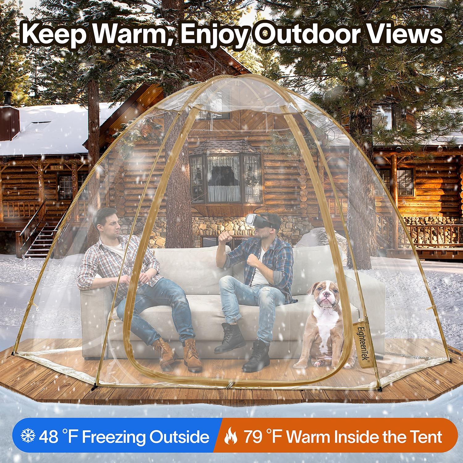 10 Ft. W x 10 Ft. D Fiberglass Pop-Up Bubble Tent
