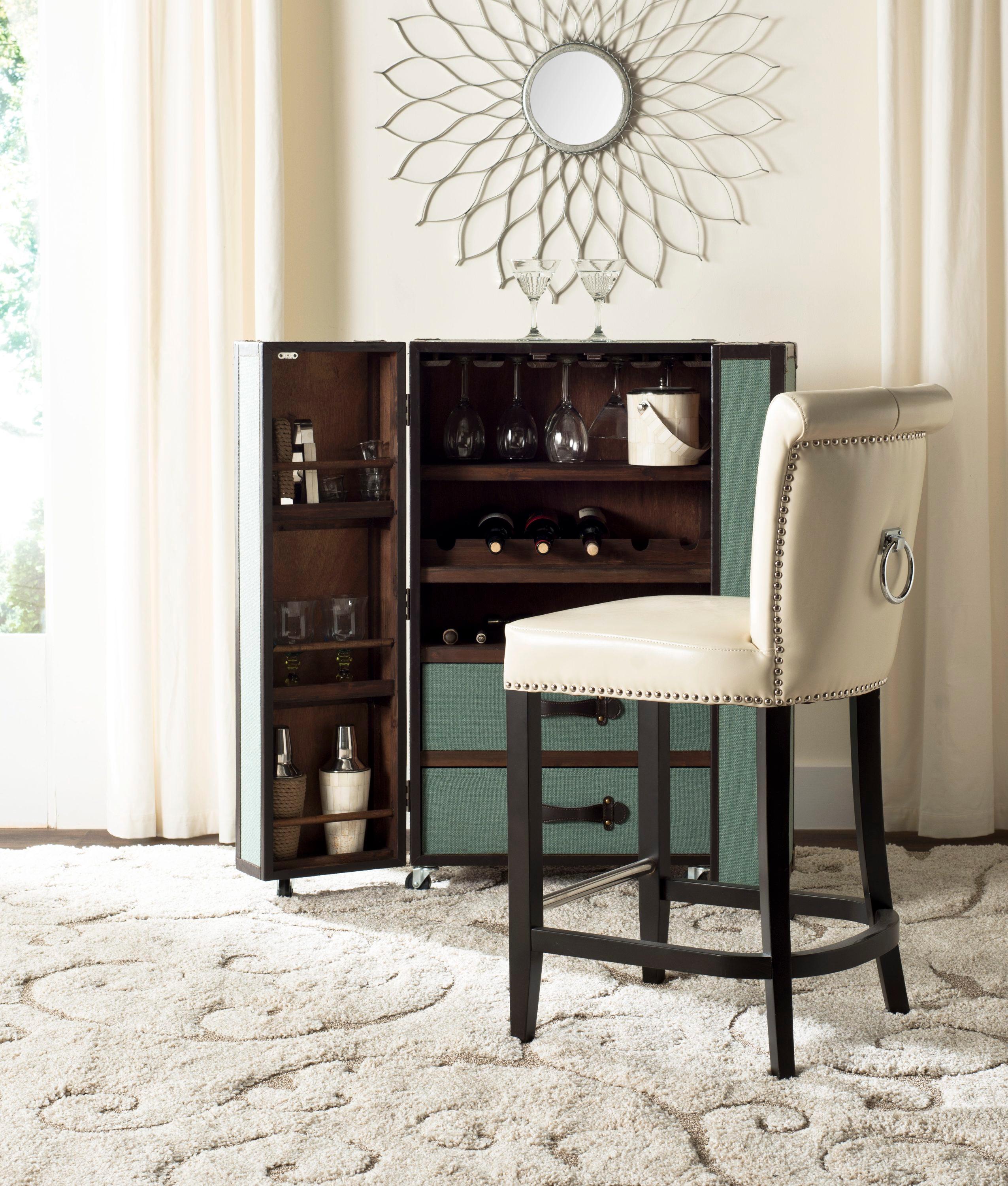 Addo Ring Counter Stool - Flat Cream - Safavieh