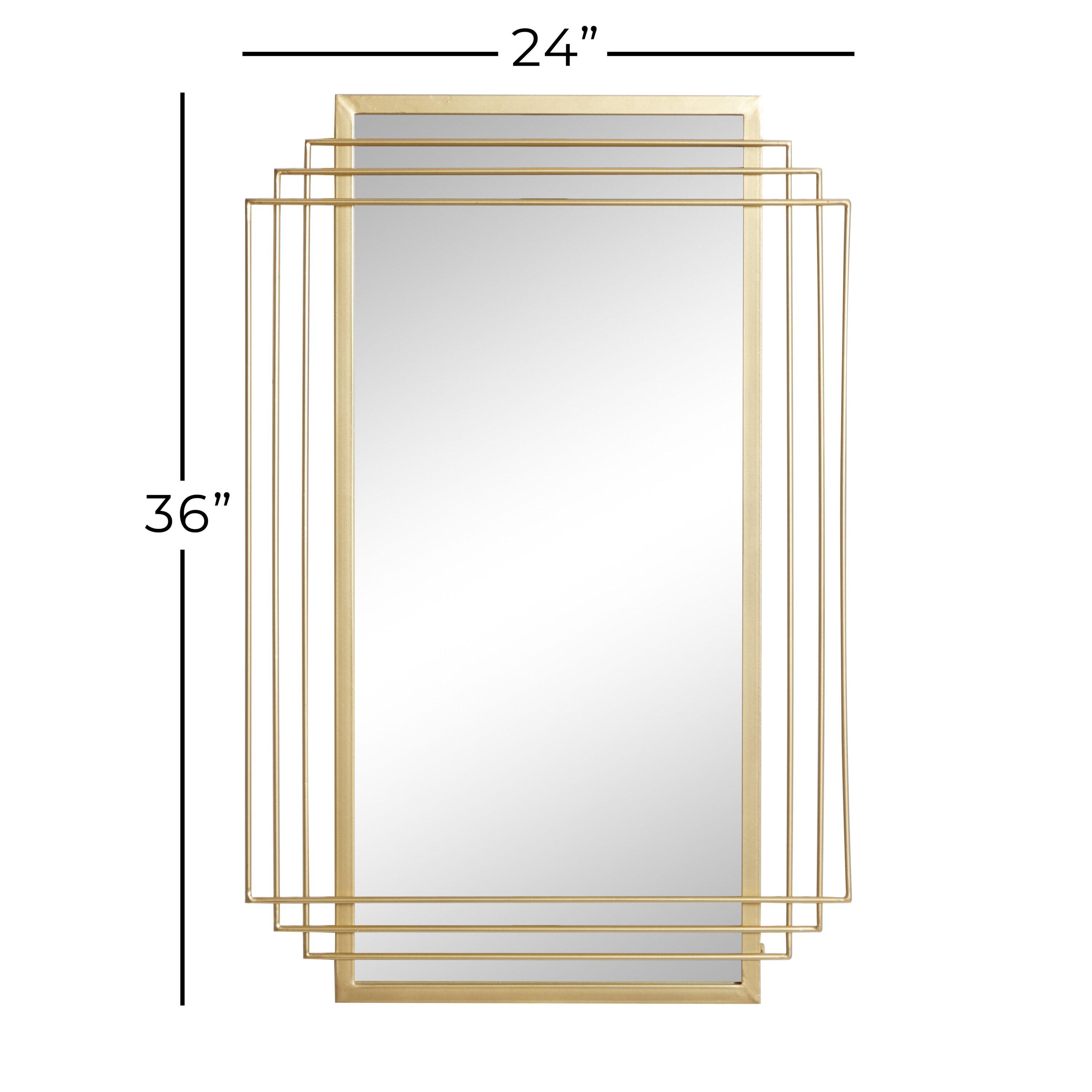 CosmoLiving by Cosmopolitan CosmoLiving by Cosmopolitan Gold Metal Geometric Wall Mirror