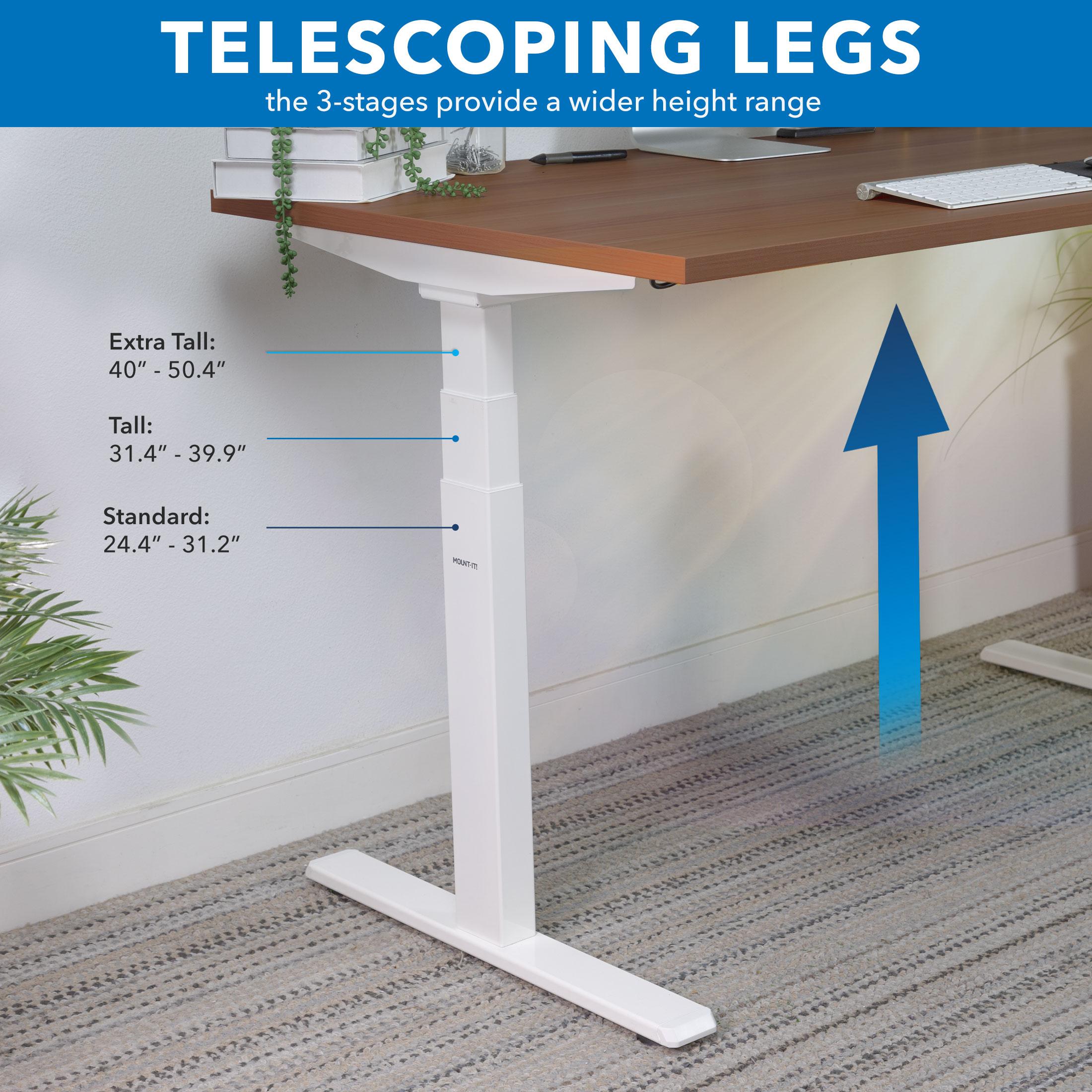 Mount-It Ultimate Dual Motor Electric Standing Desk with 48" Tabletop