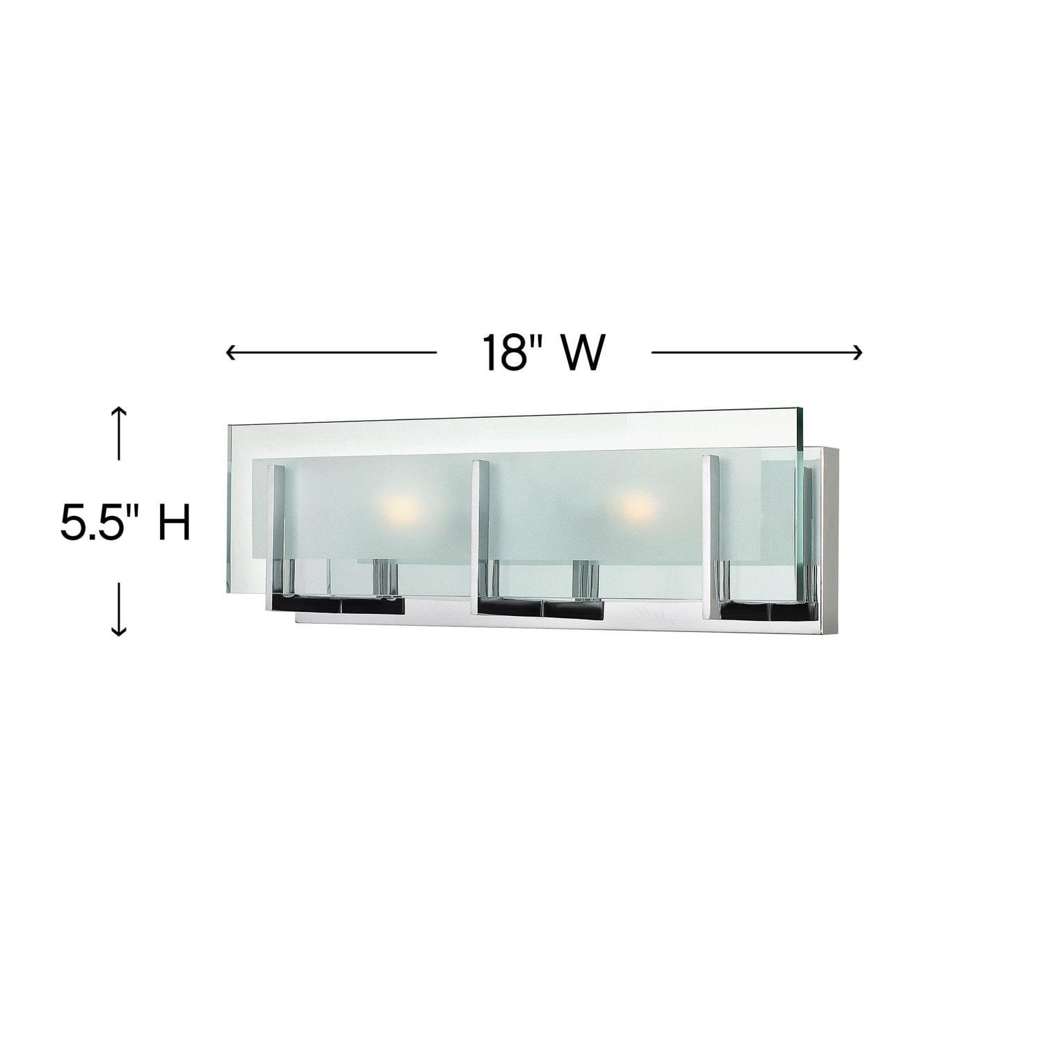 Sleek Outdoor Chrome Wall Light with Dimmable Clear Etched Glass