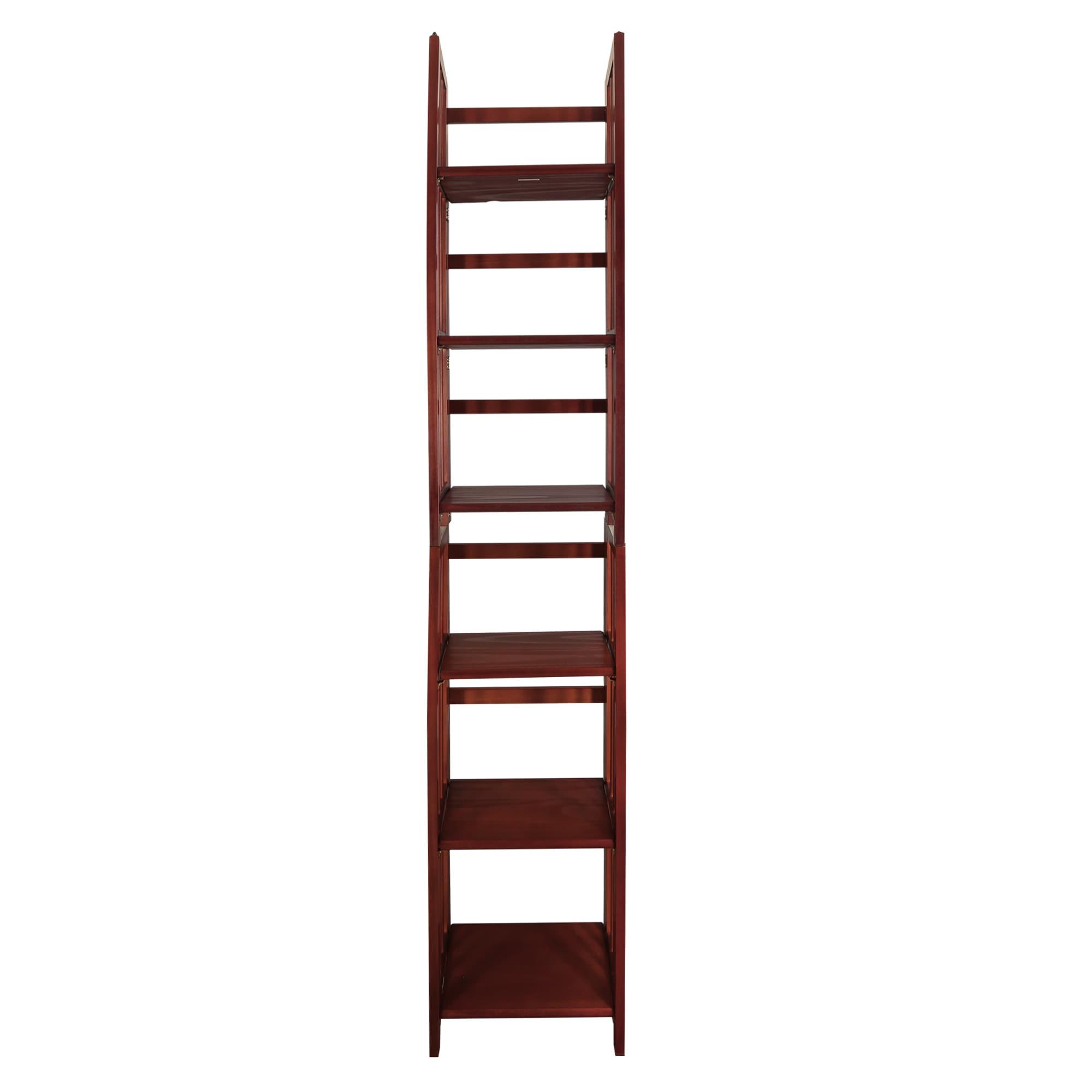 Casual Home 331-33 14 in. 3-Shelf Folding Bookcase, Walnut