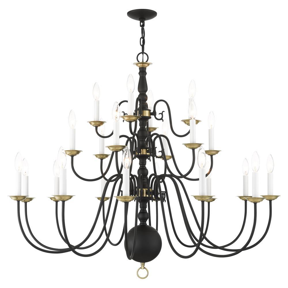 Livex Lighting Williamsburgh 22 - Light Chandelier in  Black