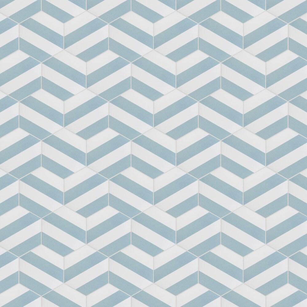 Porto 9" x 10" Porcelain Patterned Wall & Floor Tile