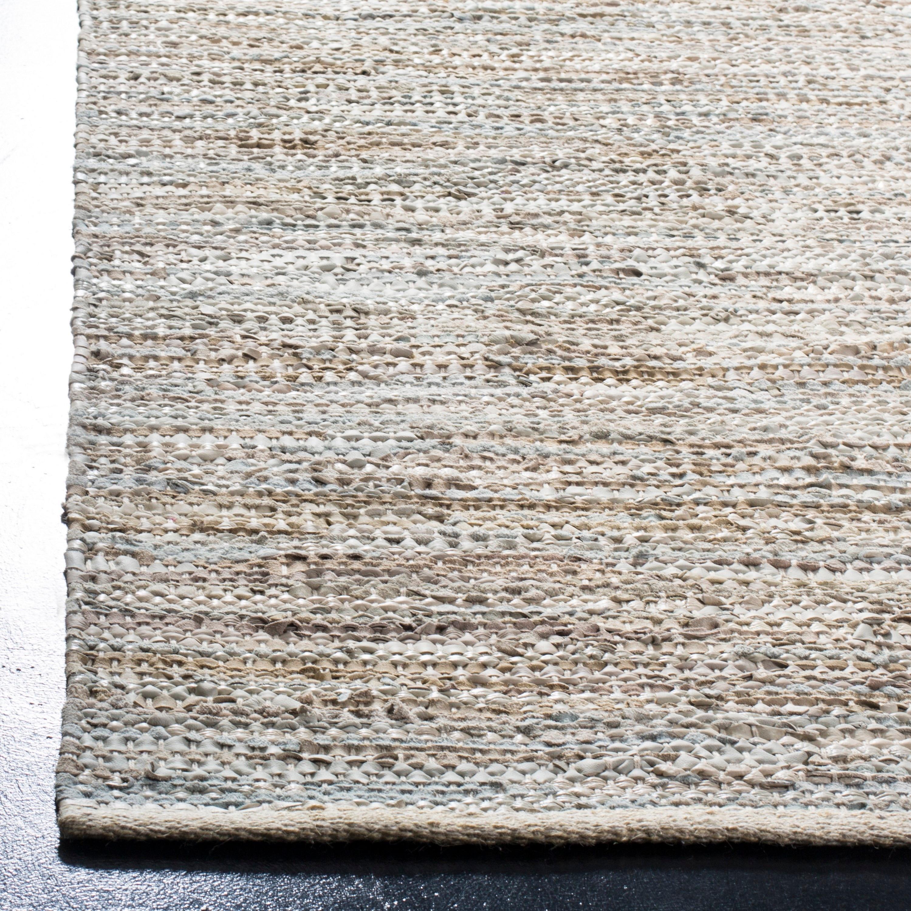 Vintage Leather VTL105 Hand Woven Area Rug - Beige - 4'x6' - Safavieh.