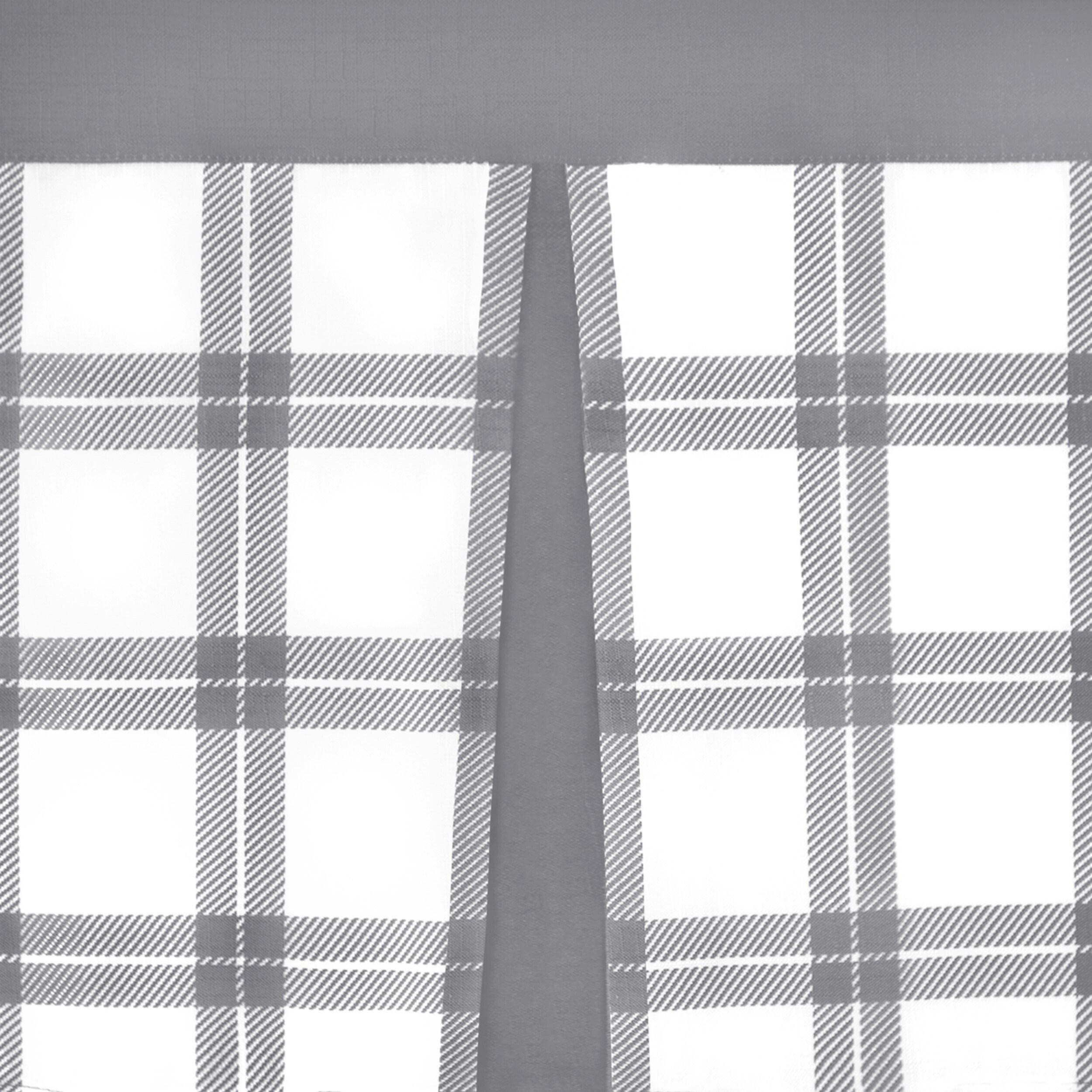 Achim Importing Co Plaid Tailored 58'' W Kitchen Curtain