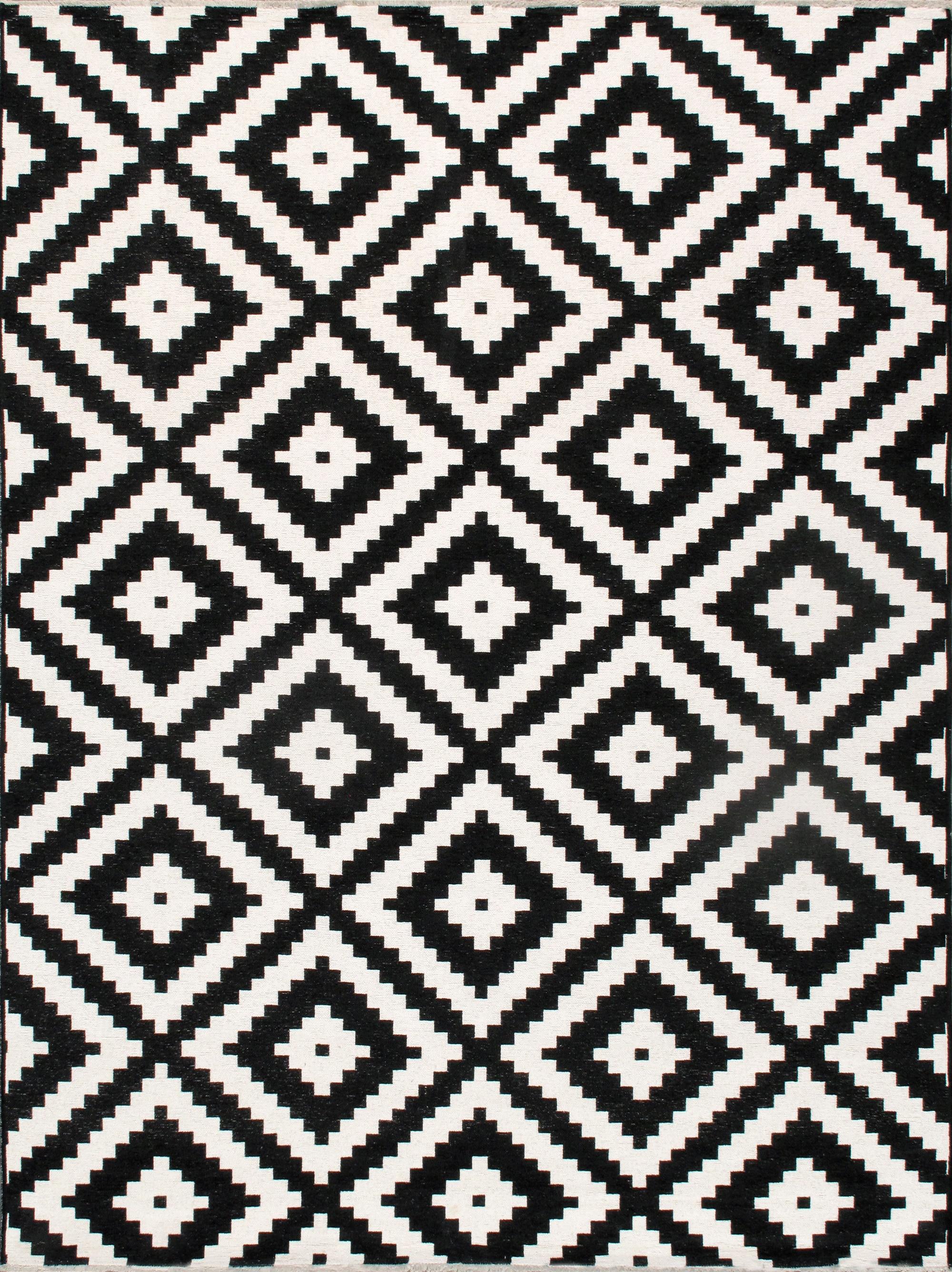 Pasargad Geometric Black/White Area Rug