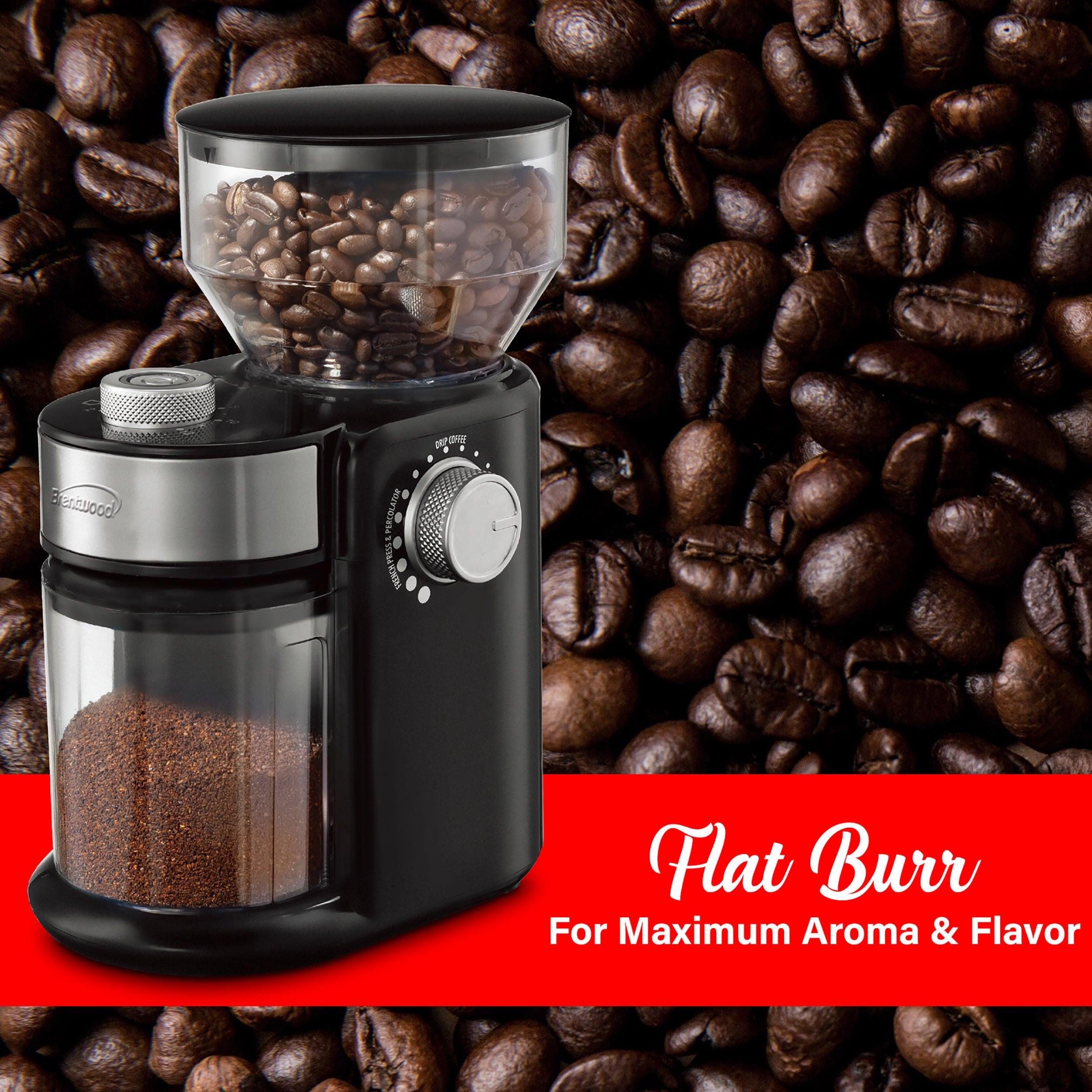Brentwood 32-Cup Electric Automatic Burr Coffee Grinder in Black
