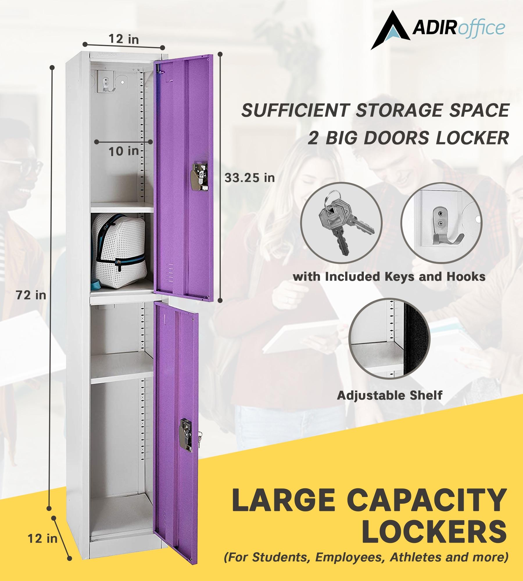 12'' Wide Steel 2-Tier School and Gym Locker