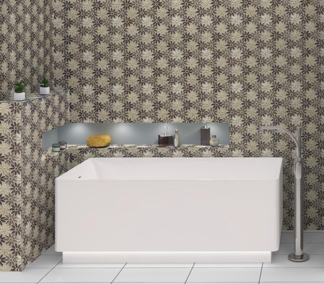 Fresh Novelty Flower Polished Natural Stones Wall & Floor Mosaic Tile