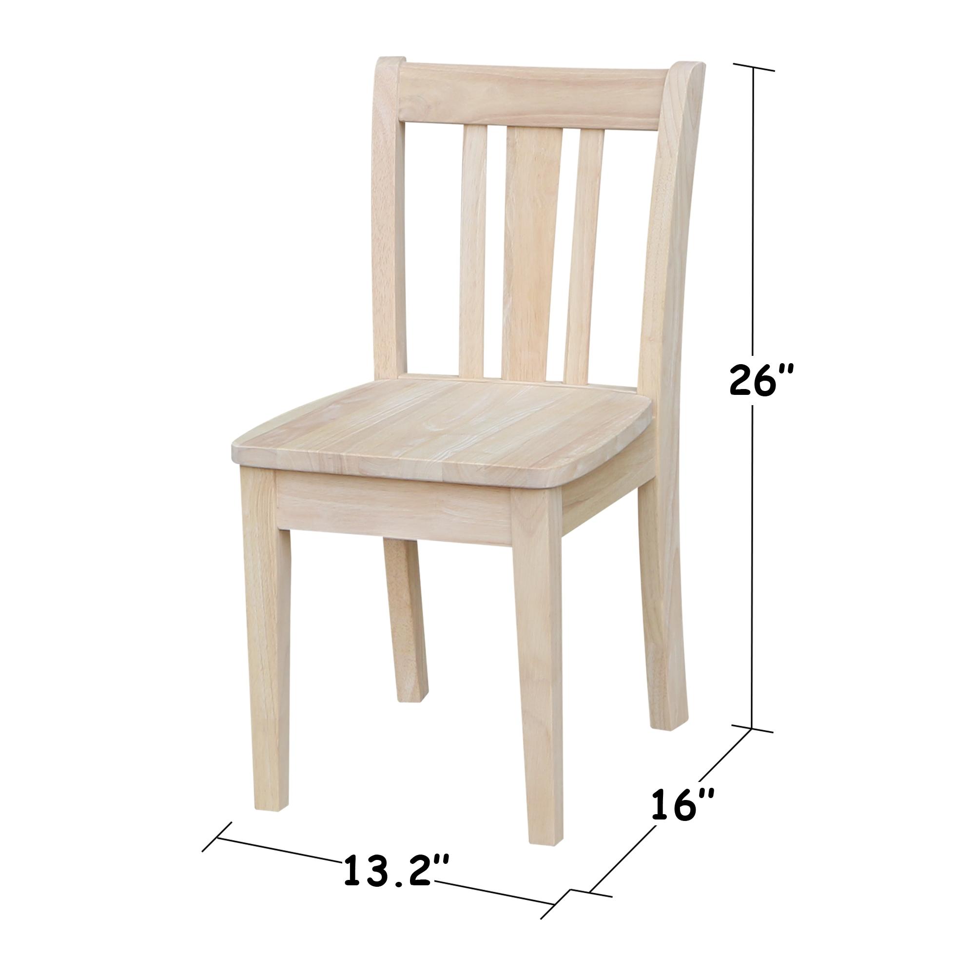 International Concepts San Remo Unfinished Kids Chair (Set of 2)