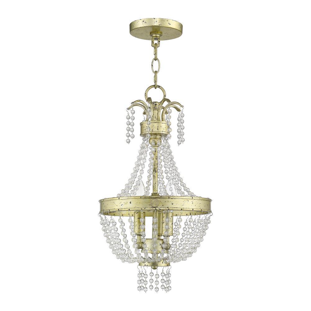 Livex Lighting Valentina 3 - Light Chandelier in  Winter Gold