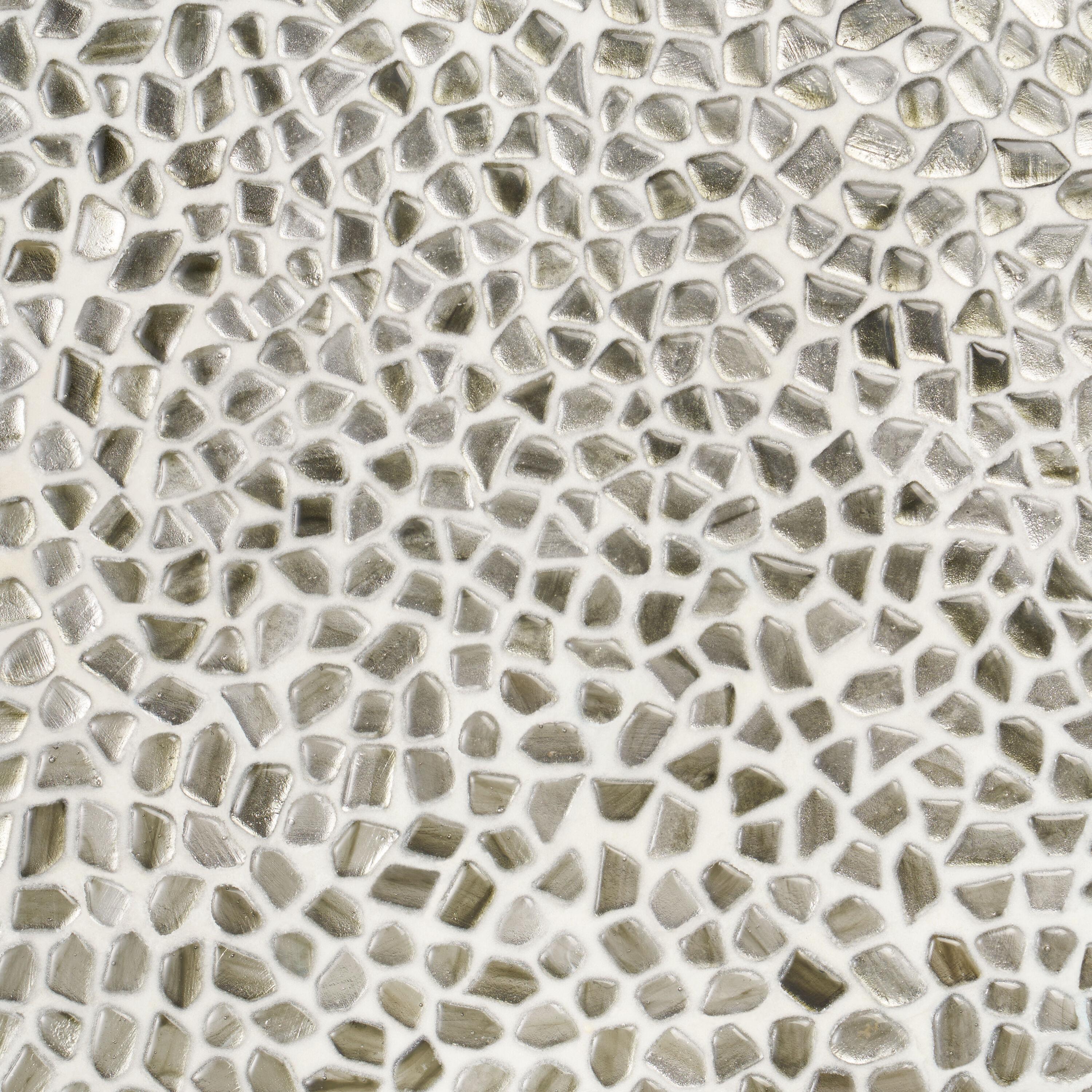 Bond Tile Fractal Pebble 11.88 in. x 11.88 in. Polished Glass Wall Mosaic Tile (0.98 Sq. Ft. / Each)