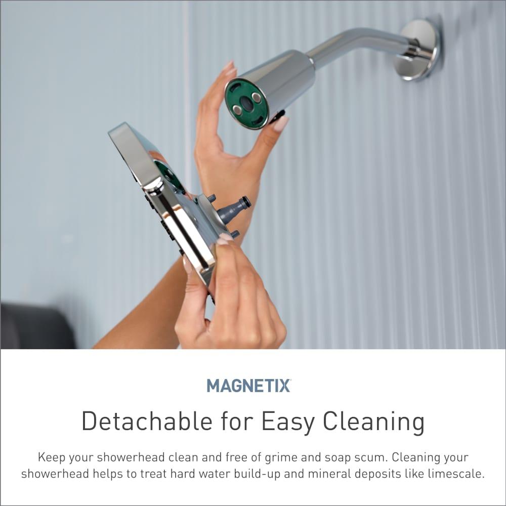 MOEN Verso Magnetix 8-Spray Patterns with 1.75 GPM 9 in. Wall Mount Fixed Shower Head in Chrome, Grey
