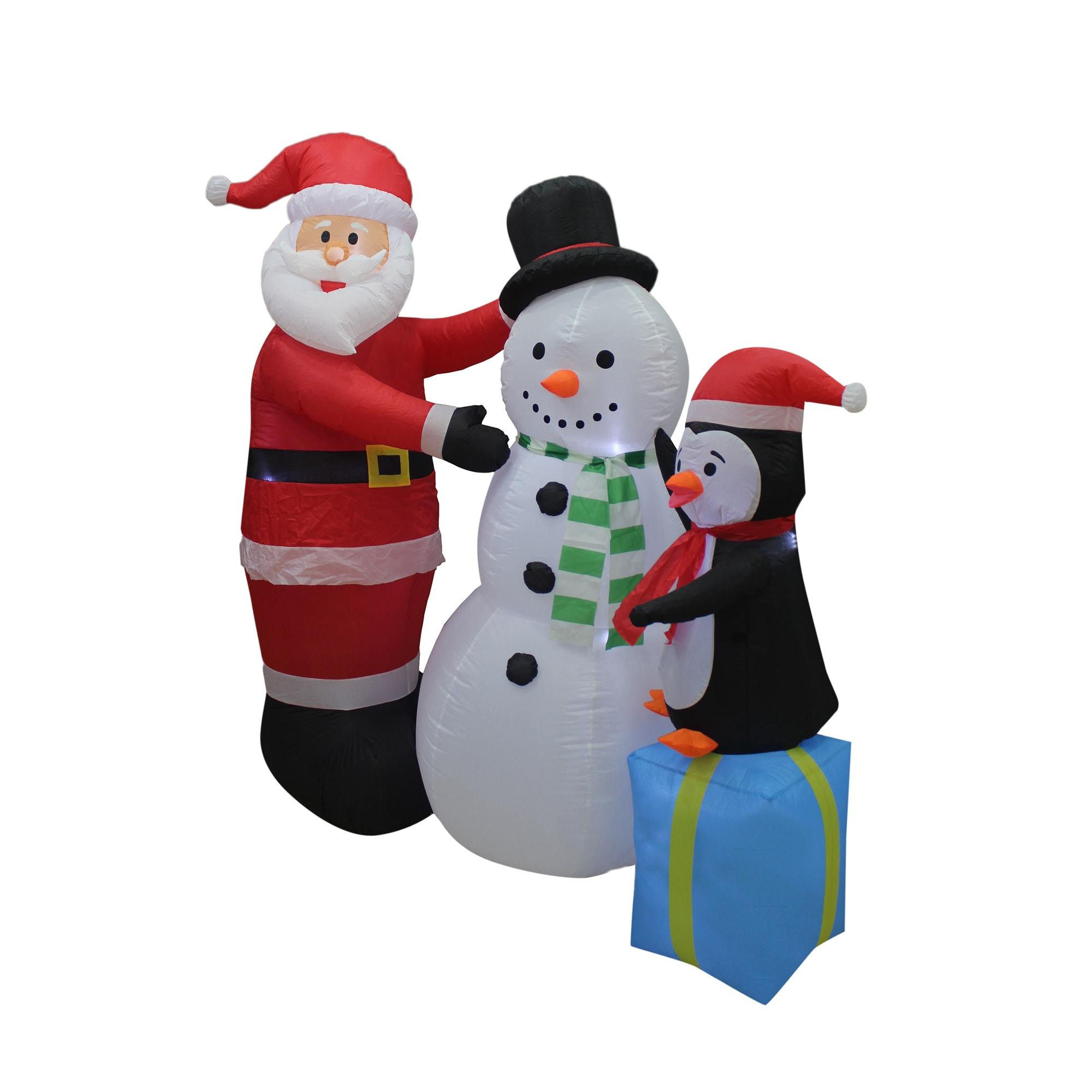 A Holiday Company 6' Tall Inflatable Christmas Penguin Snowman Lawn Decoration