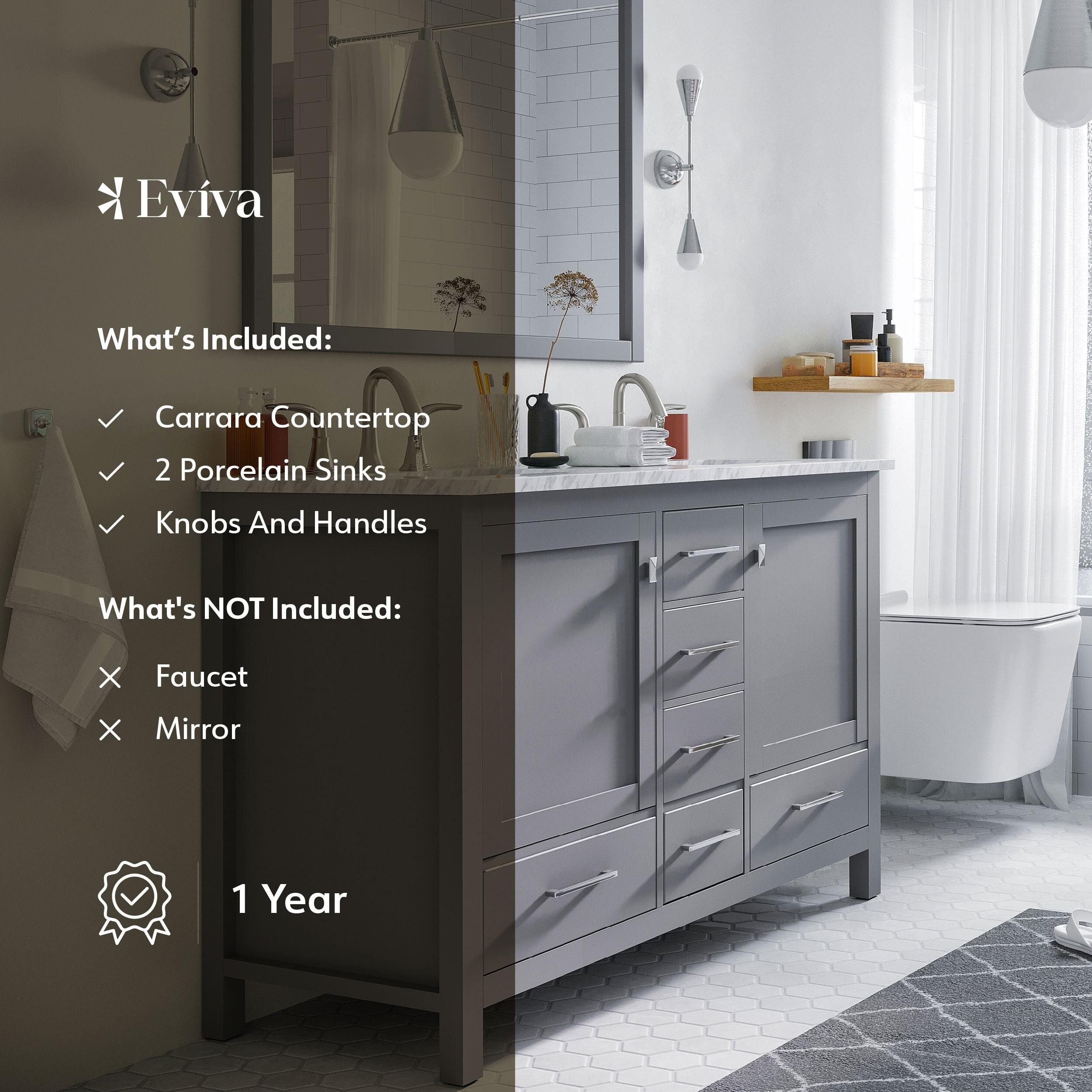 Eviva London 48" Double Bathroom Vanity