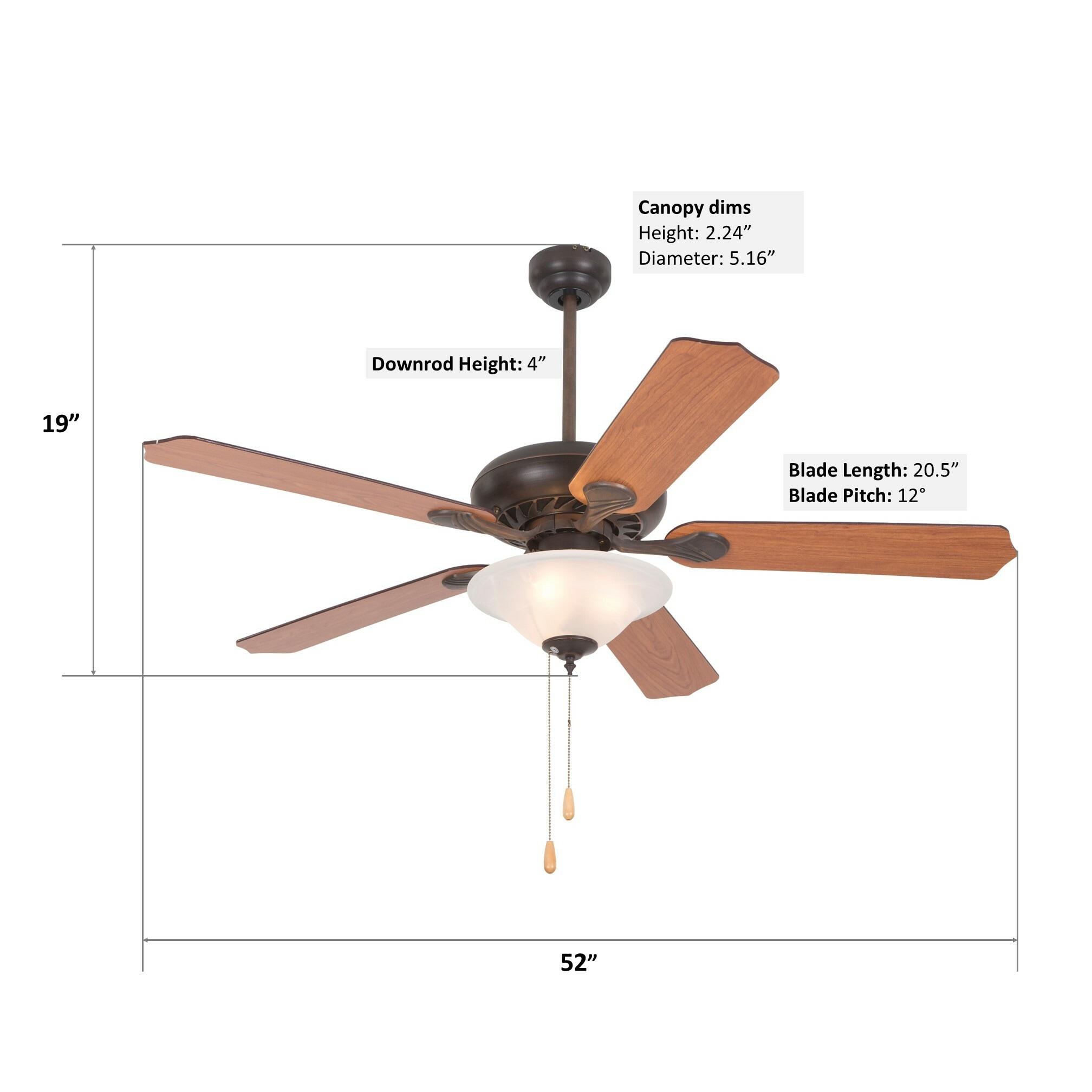 Yosemite Home Decor WHITNEY-ORB-2 52-Inch Ceiling Fan in Oil Rubbed Bronze Finish with 3 Light, Oil Rubbed Bronze 2